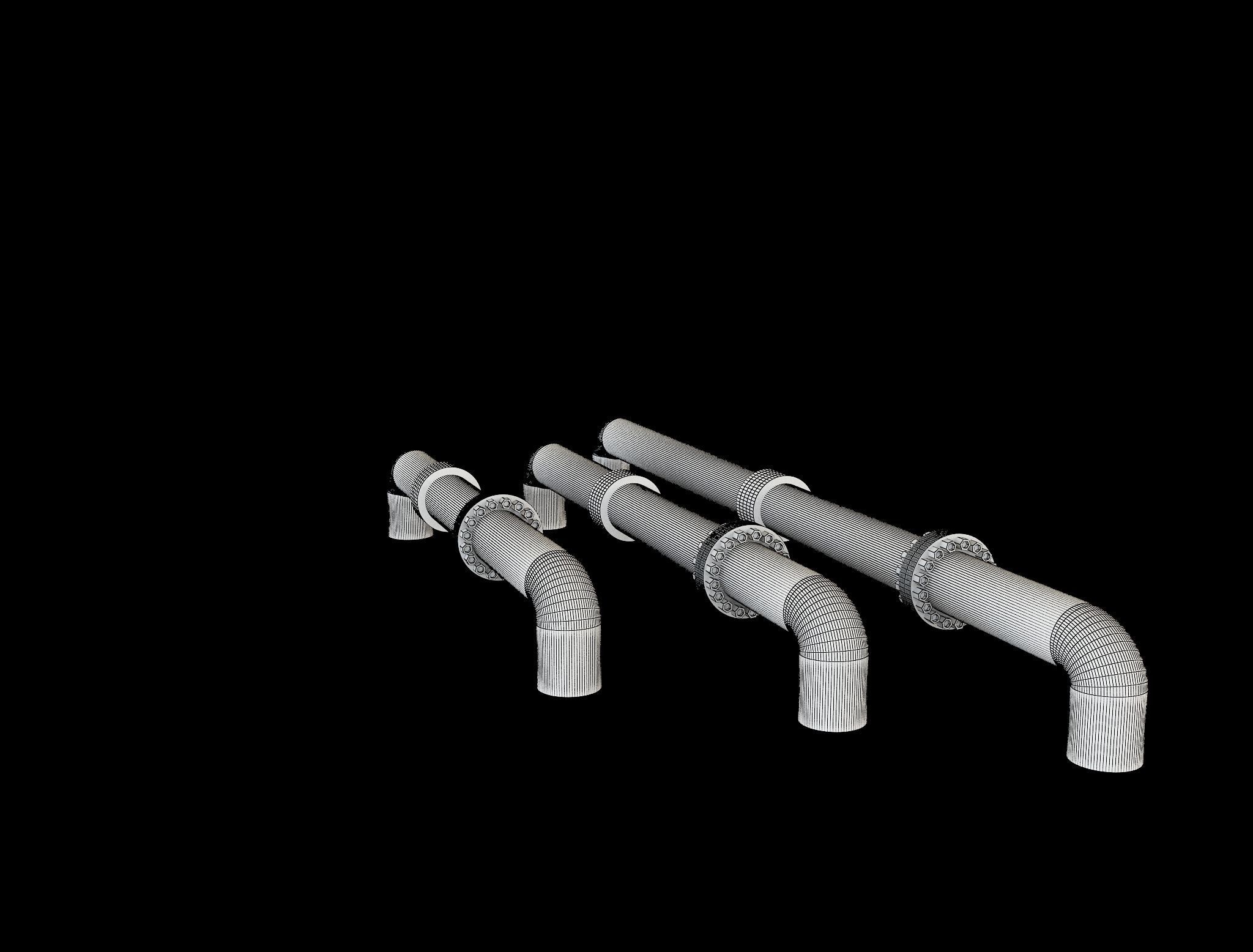 PBR Industrial Gas Pipes m5 3D model_38
