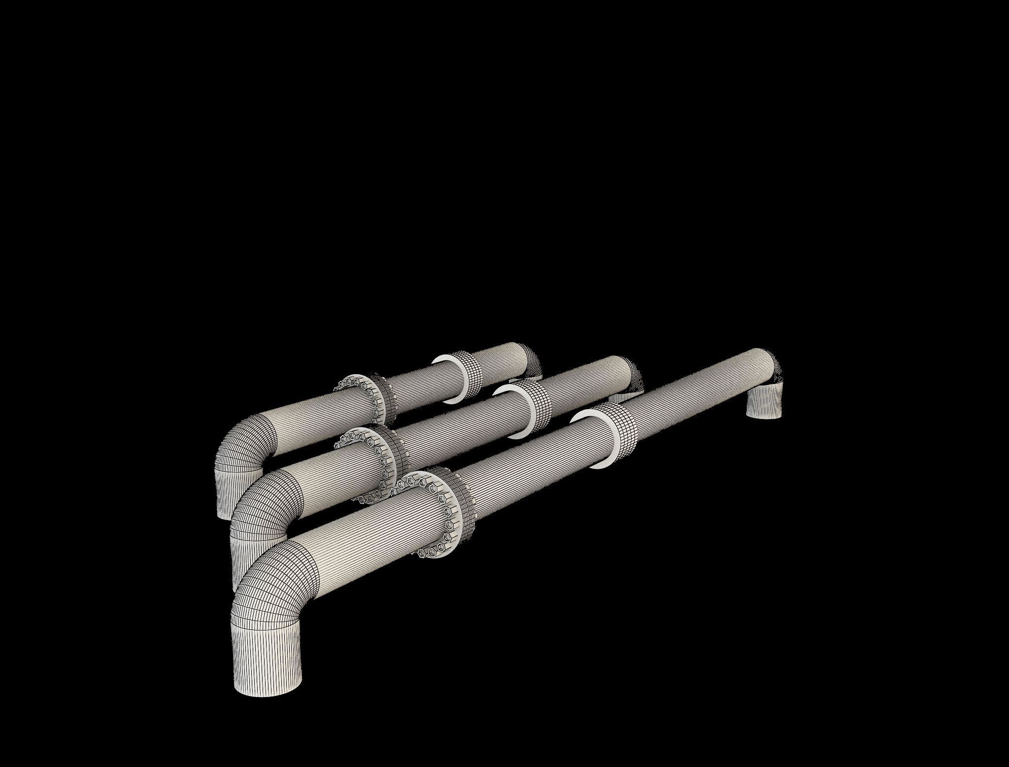 PBR Industrial Gas Pipes m5 3D model_5