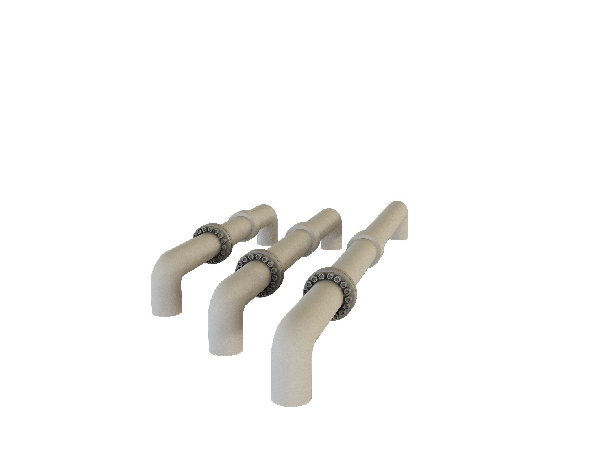 PBR Industrial Gas Pipes m5 3D model_2