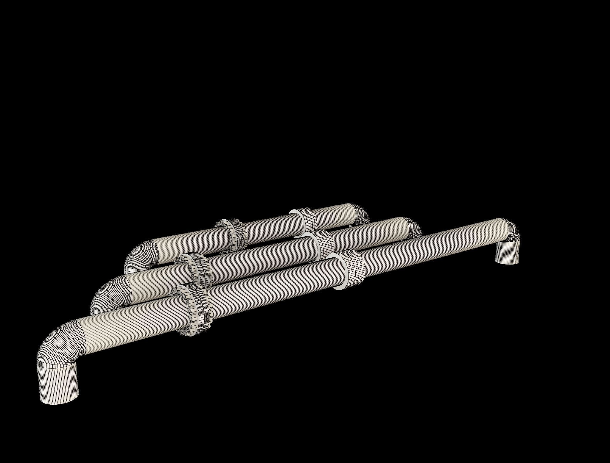 PBR Industrial Gas Pipes m5 3D model_7