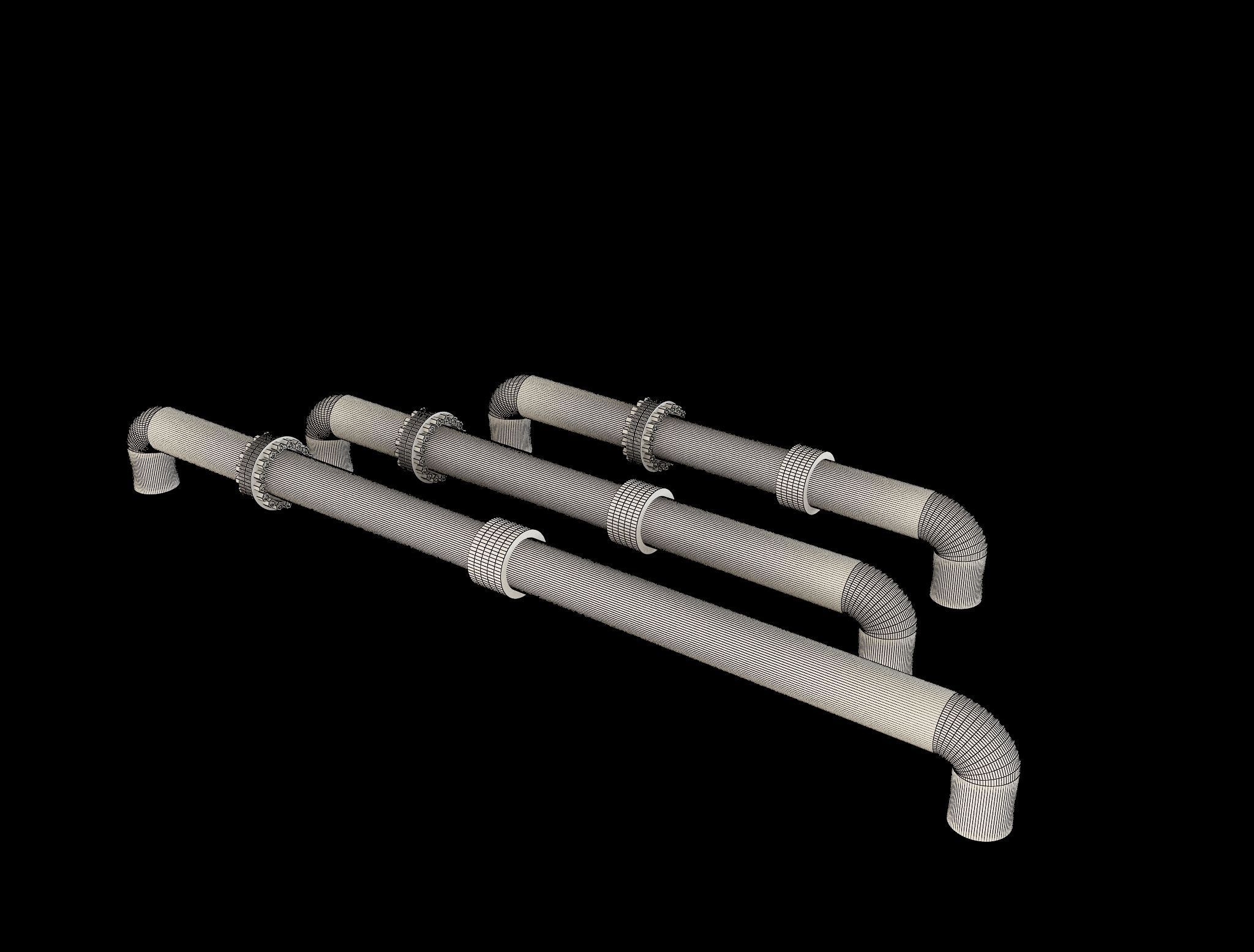 PBR Industrial Gas Pipes m5 3D model_15
