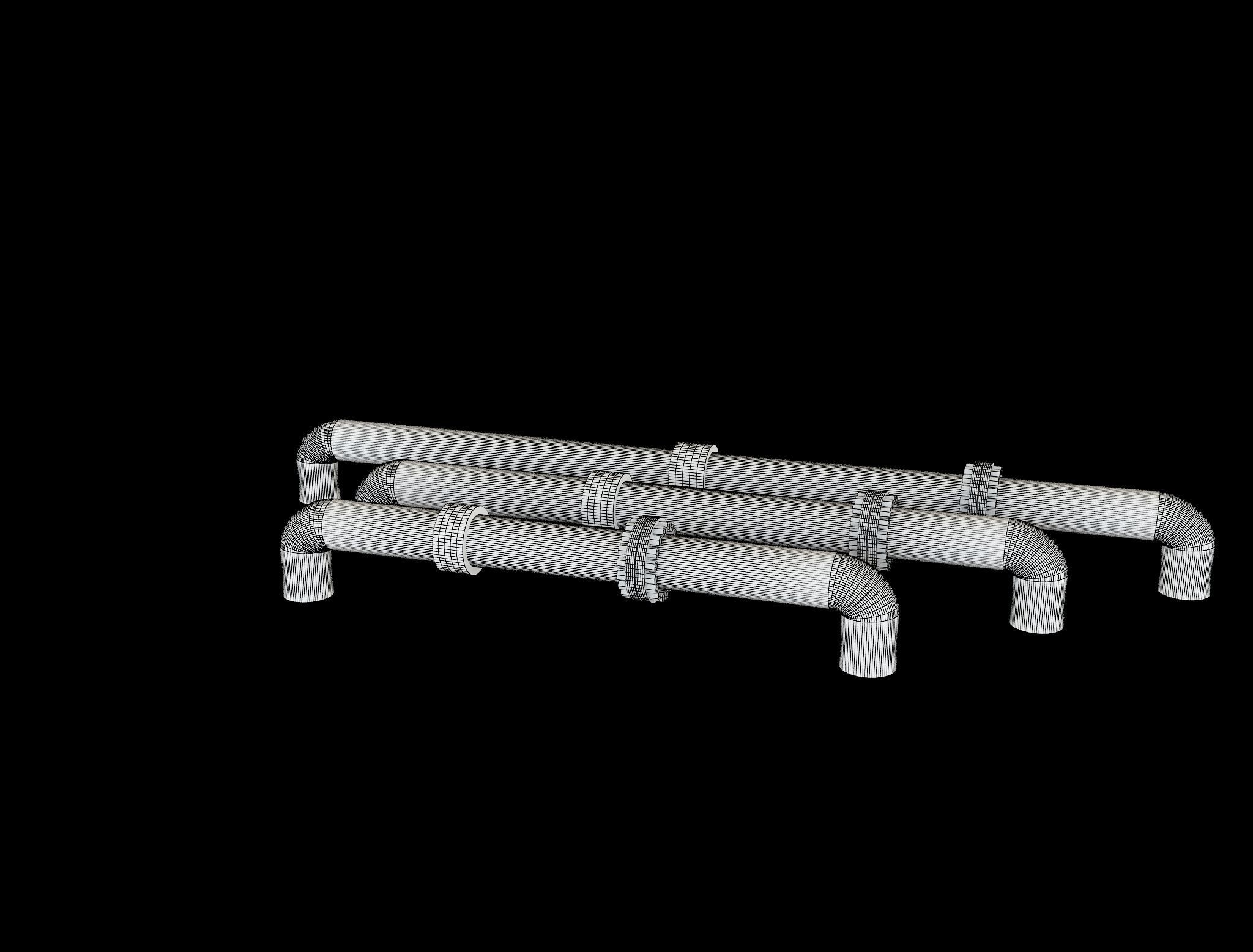 PBR Industrial Gas Pipes m5 3D model_32