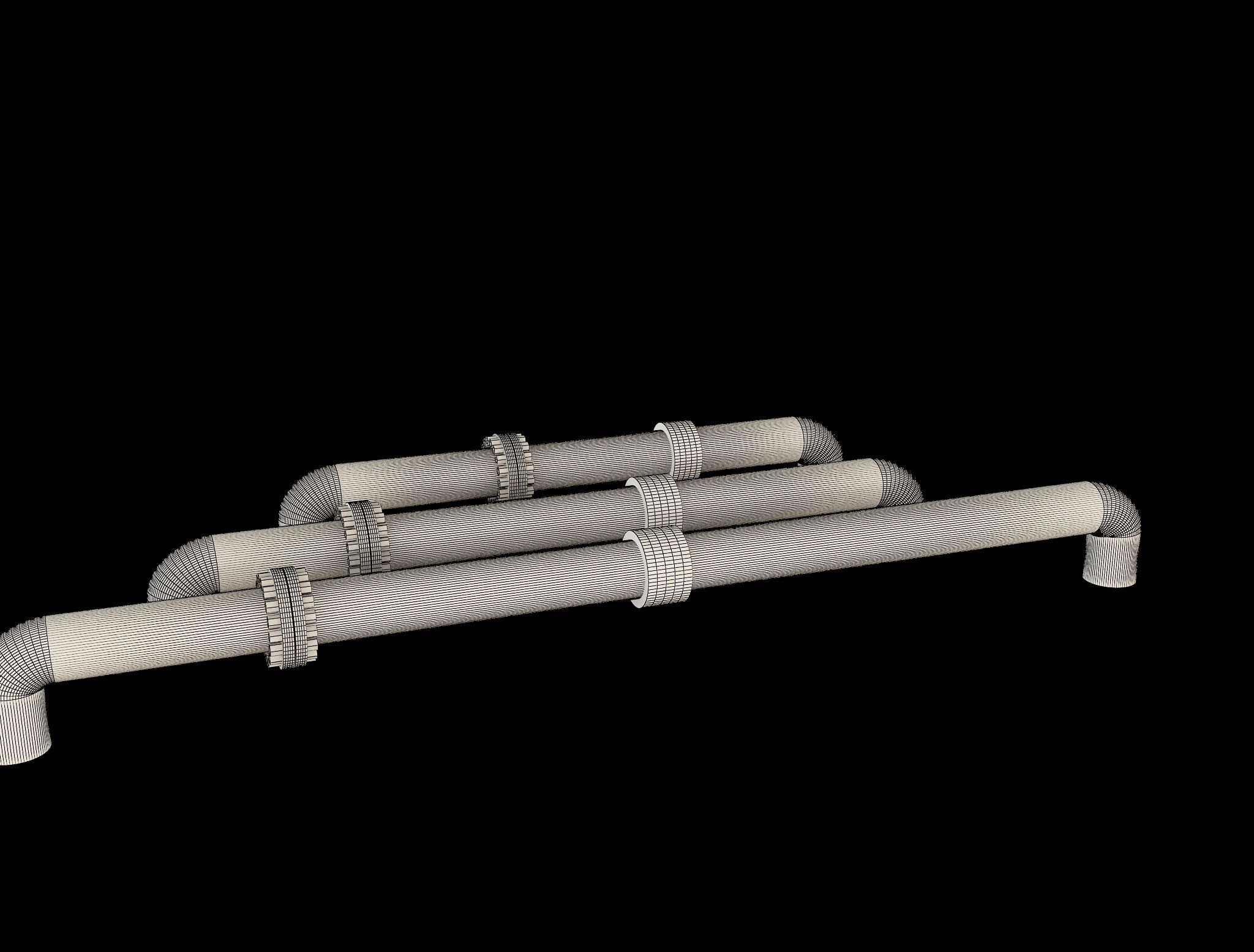 PBR Industrial Gas Pipes m5 3D model_9