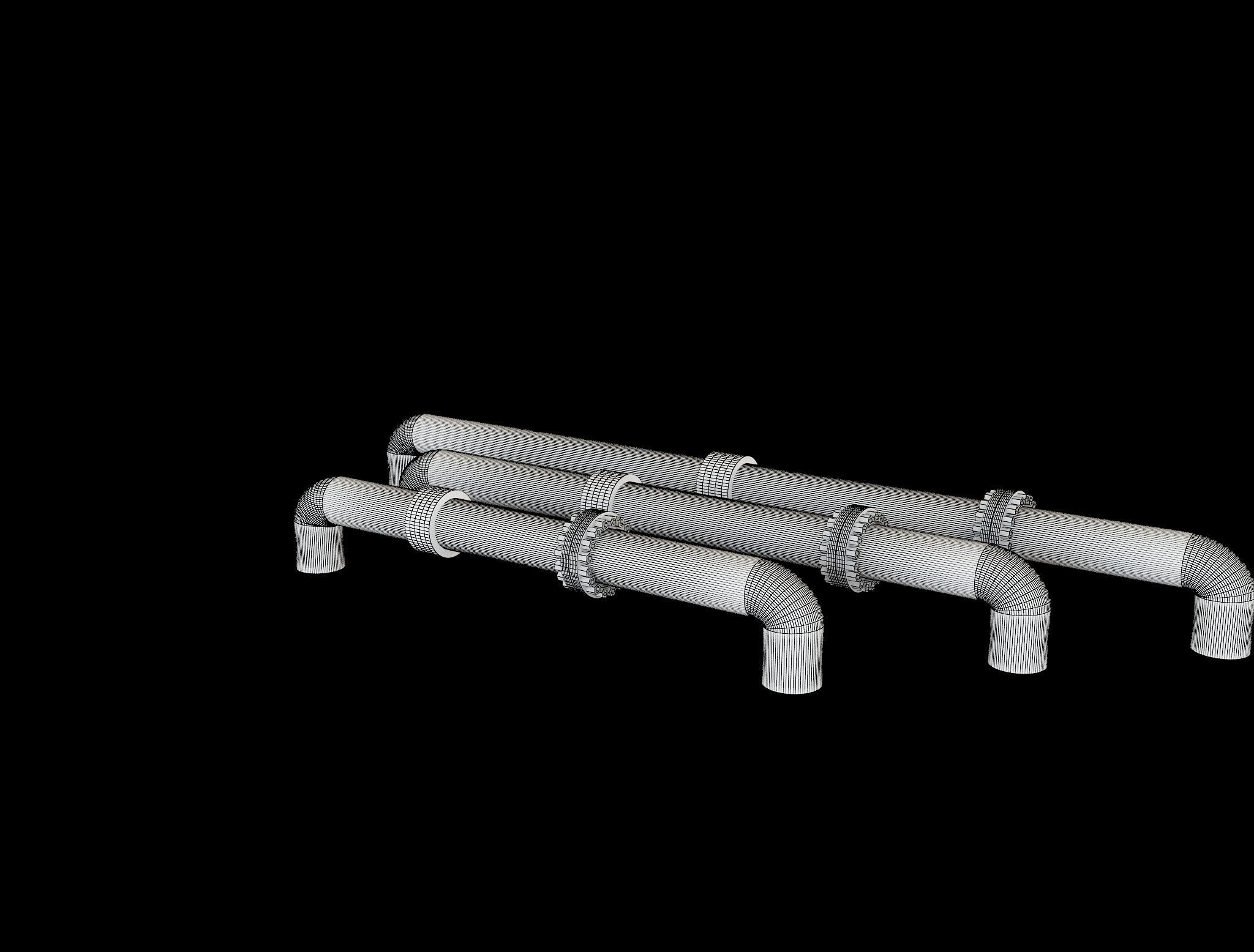 PBR Industrial Gas Pipes m5 3D model_34
