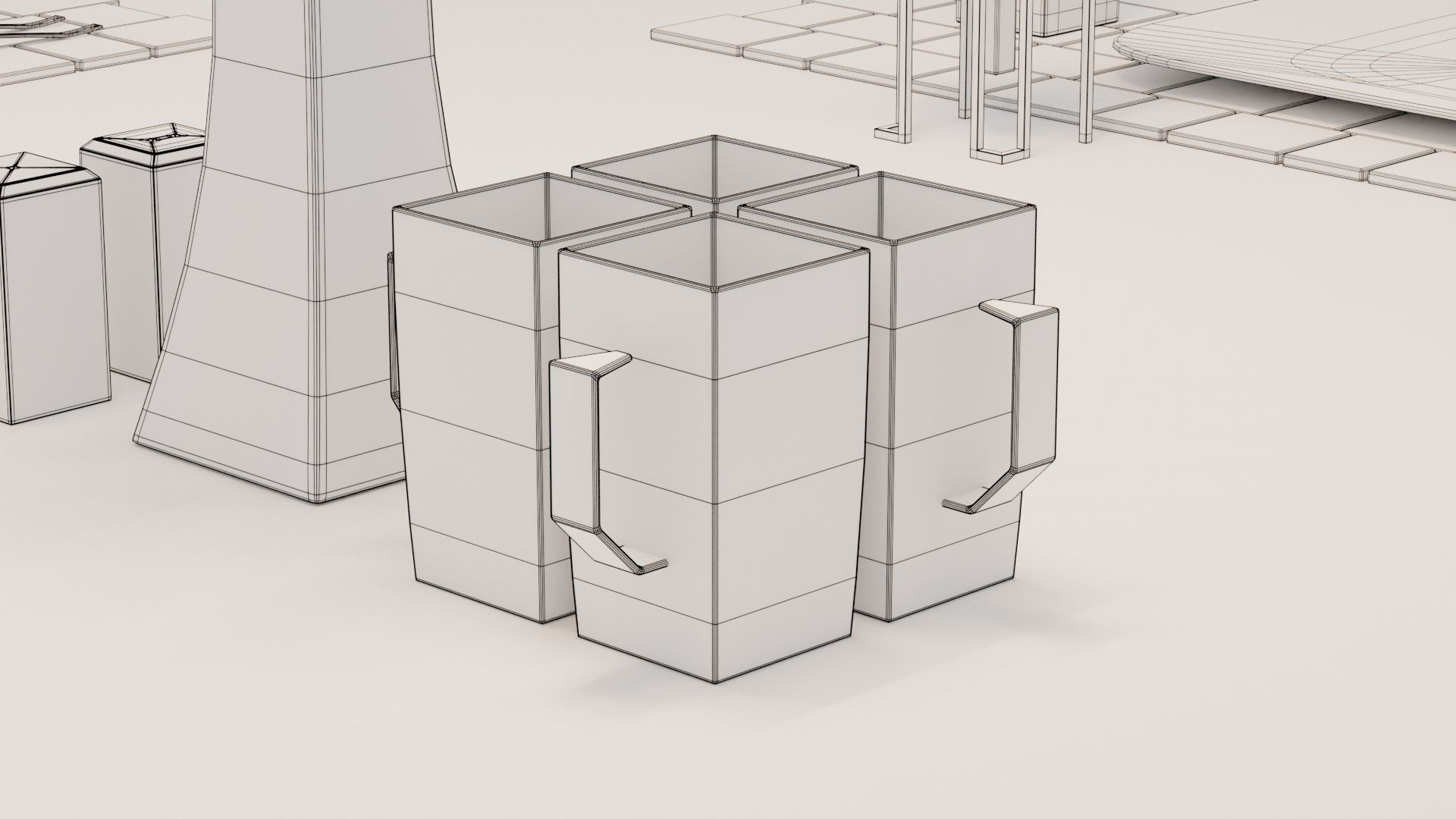 Dinning Table - Concept Low-poly 3D model_10