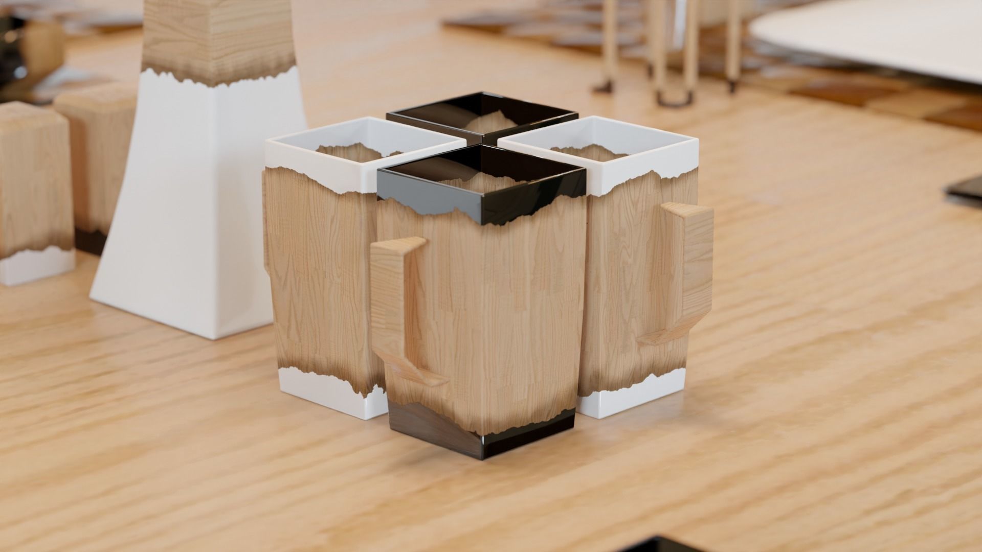 Dinning Table - Concept Low-poly 3D model_9