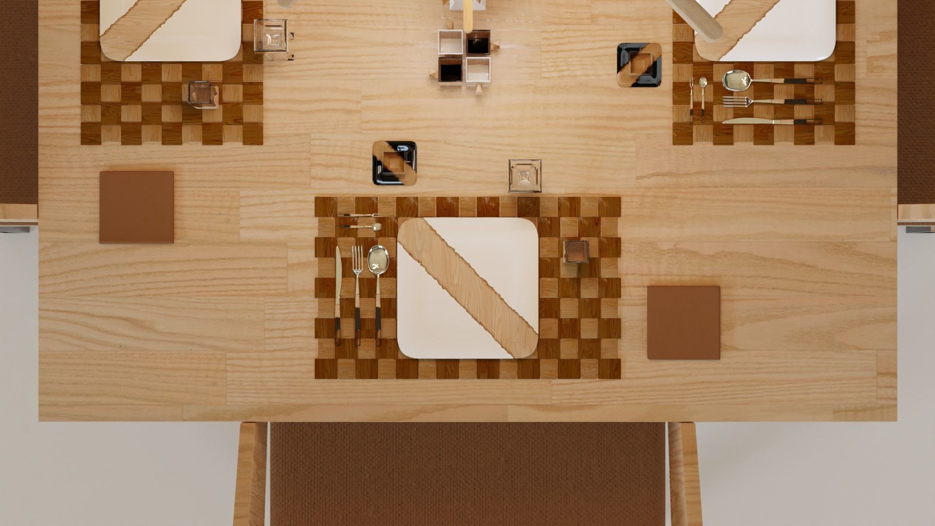 Dinning Table - Concept Low-poly 3D model_7
