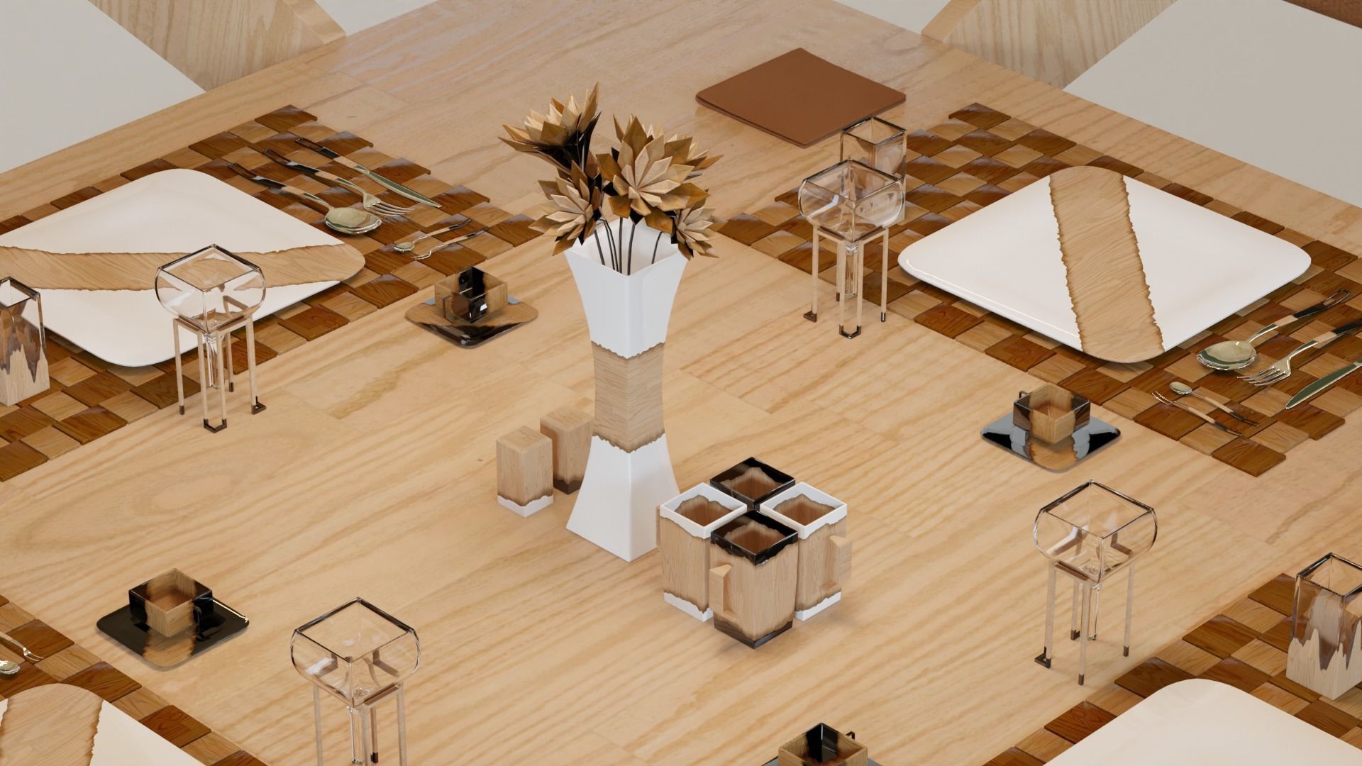 Dinning Table - Concept Low-poly 3D model_8