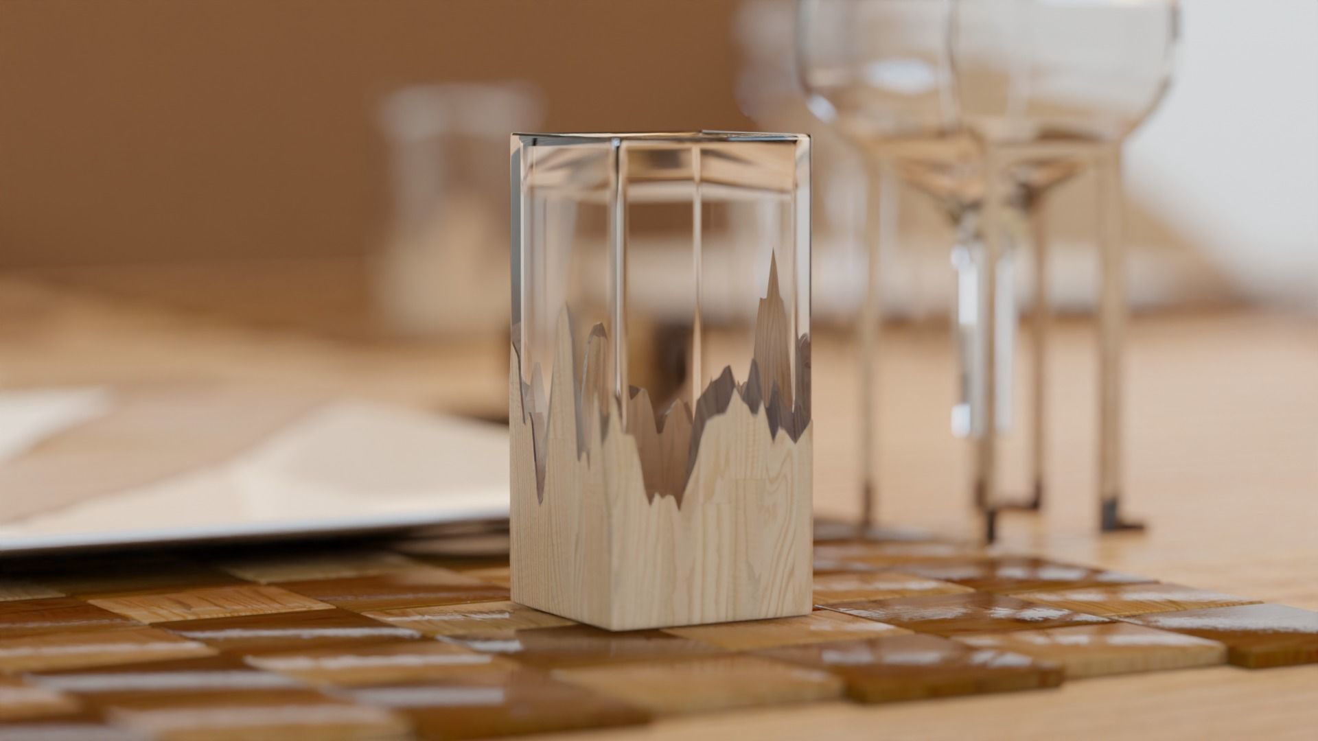 Dinning Table - Concept Low-poly 3D model_21