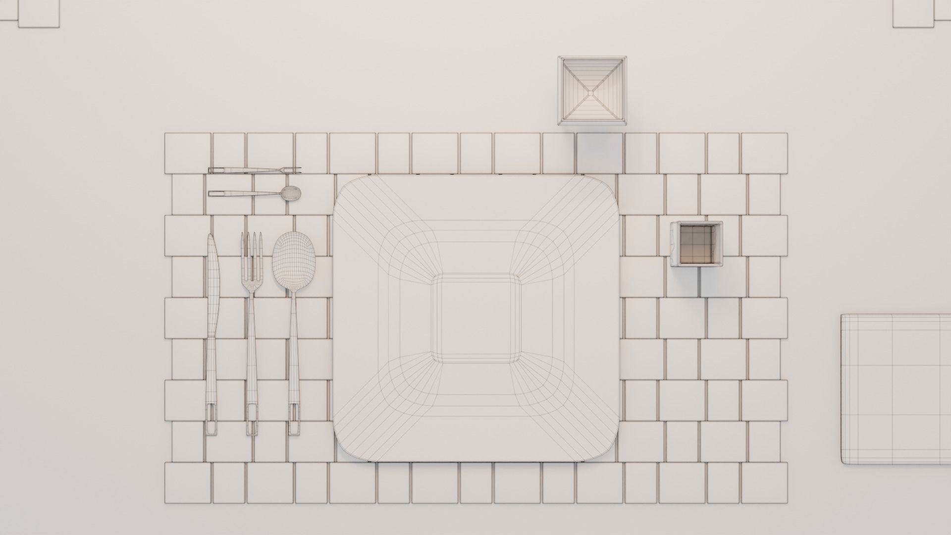 Dinning Table - Concept Low-poly 3D model_6