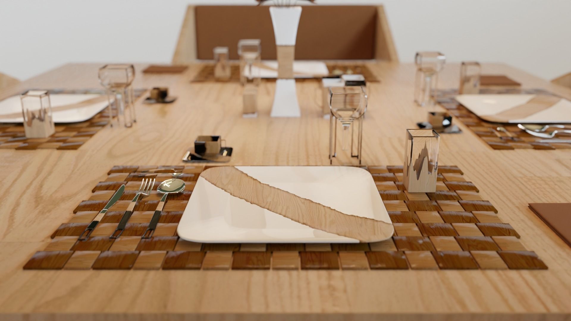 Dinning Table - Concept Low-poly 3D model_17