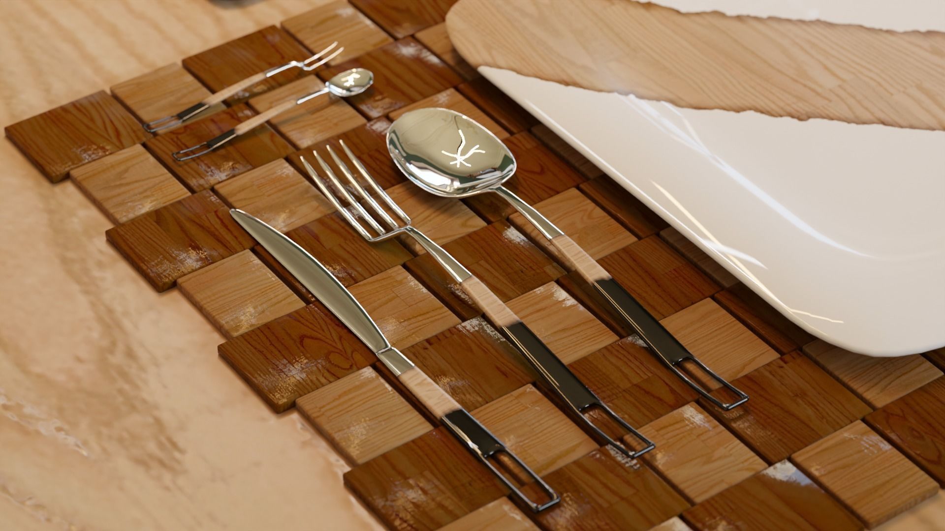 Dinning Table - Concept Low-poly 3D model_25