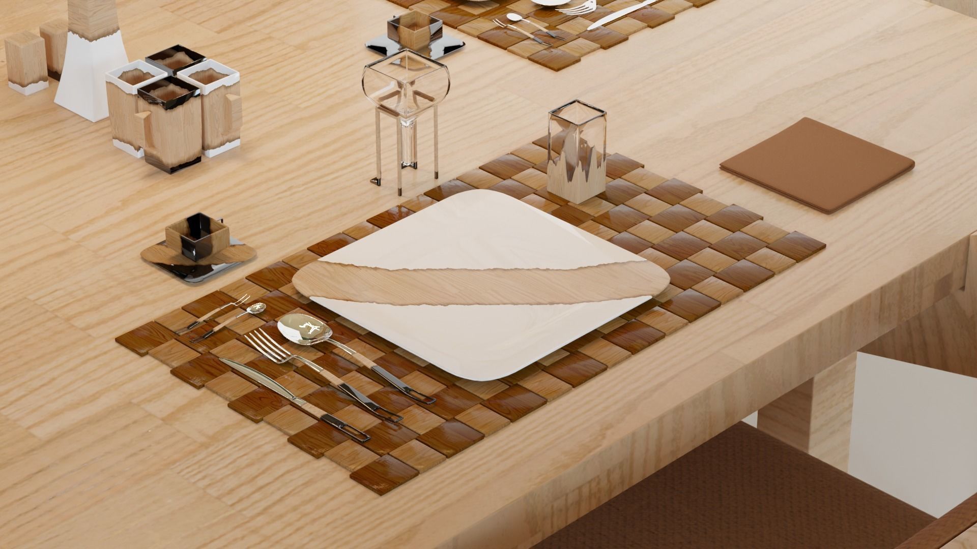 Dinning Table - Concept Low-poly 3D model_3