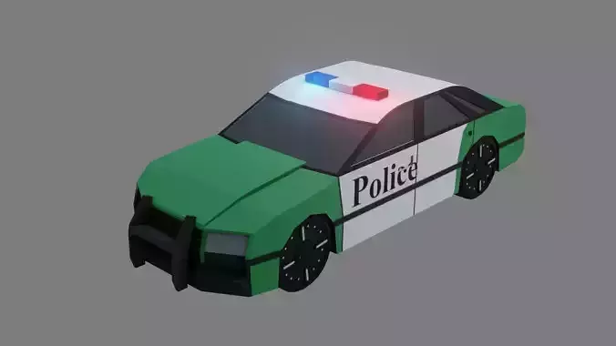 Police Car - Low Poly