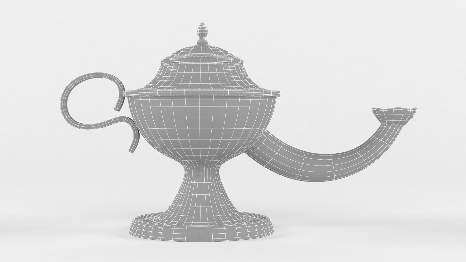 Arabic Oil Lamp 3D model_6