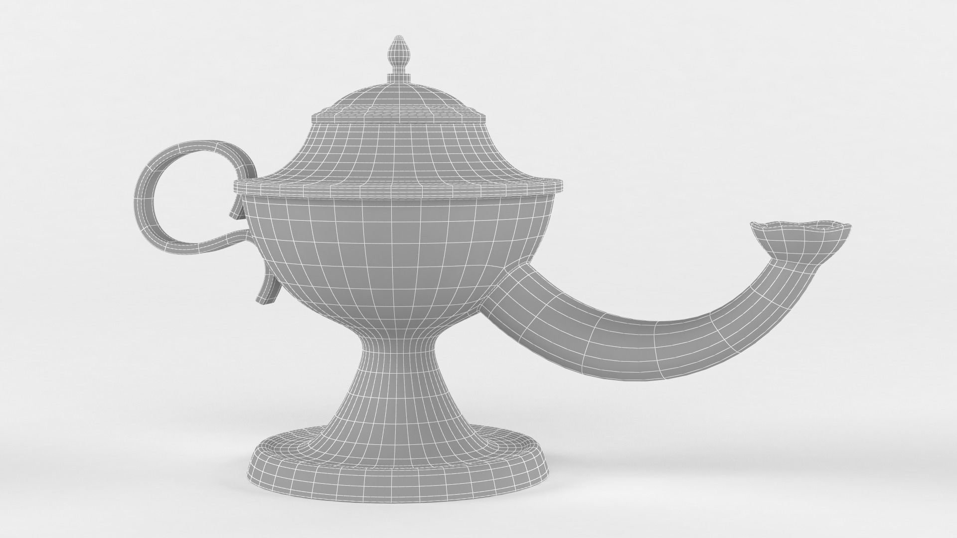 Arabic Oil Lamp 3D model_5