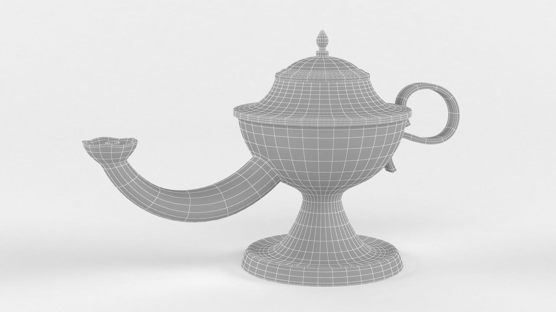 Arabic Oil Lamp 3D model_9
