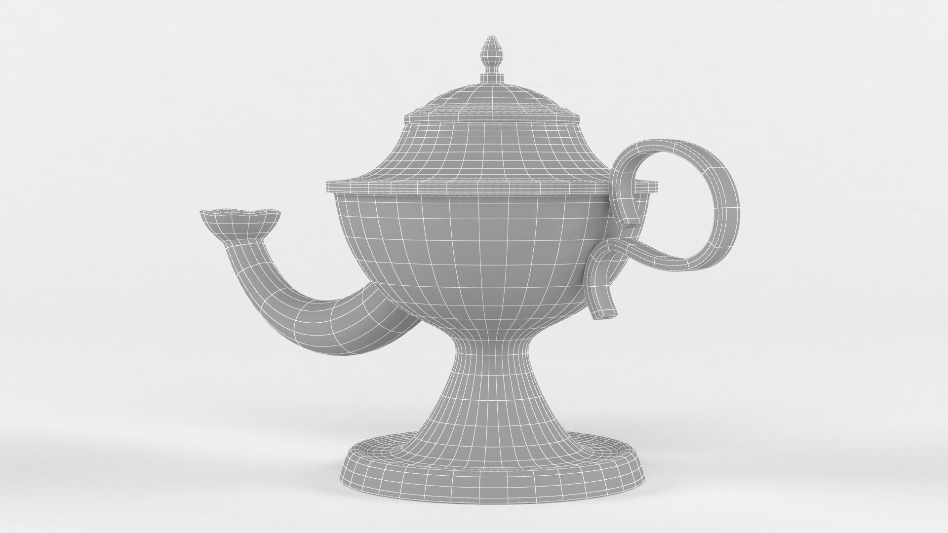 Arabic Oil Lamp 3D model_8