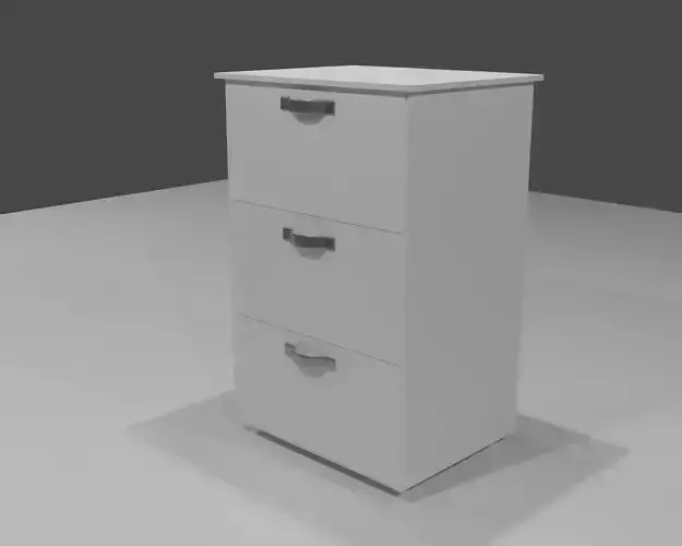 closet three drawer file cabinet