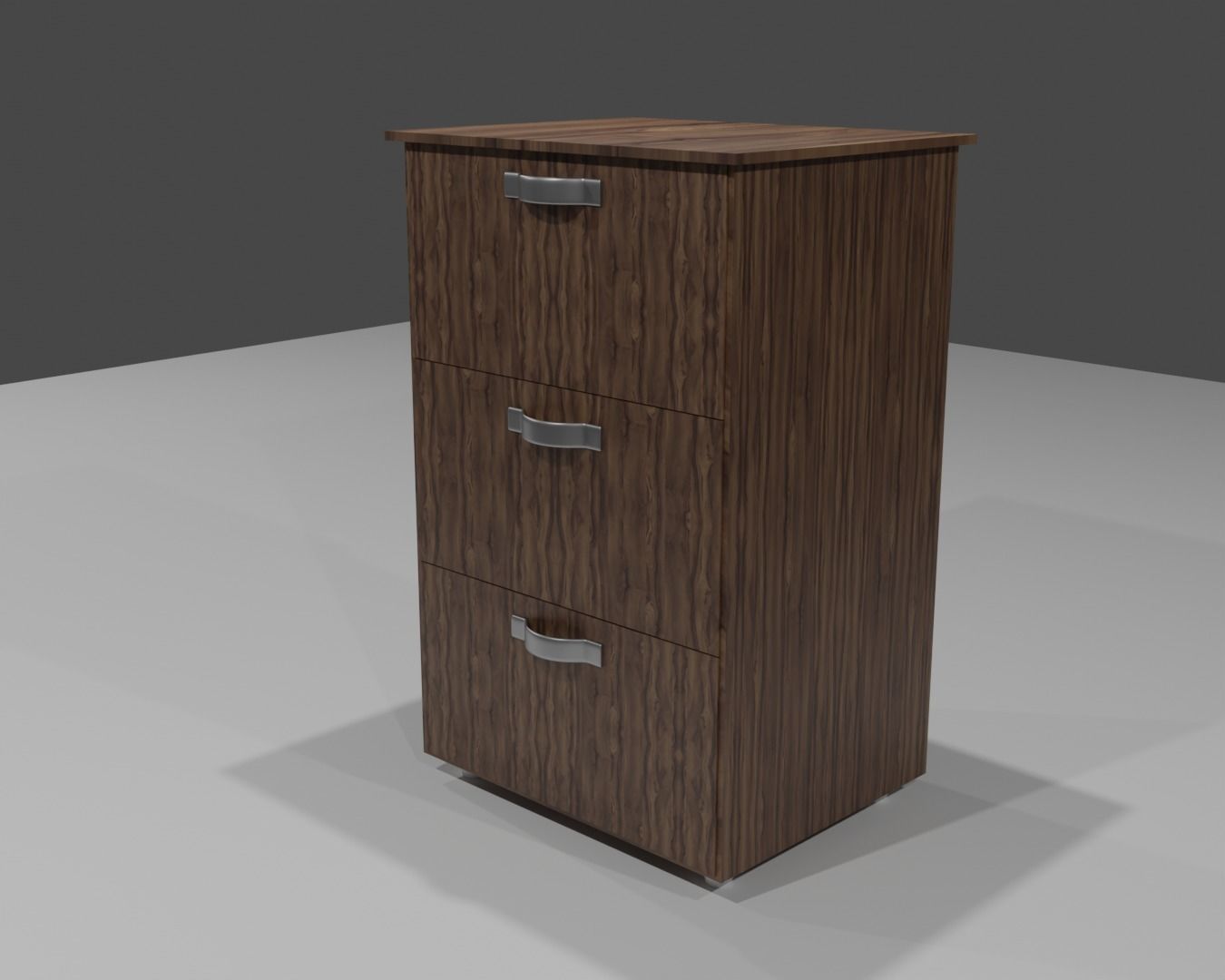 closet three drawer file cabinet 3D model_1