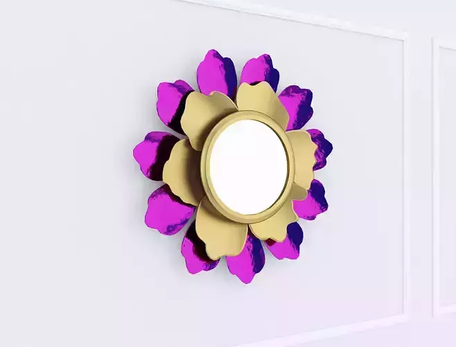 Decorative Metal Mirror plants with gold  m8
