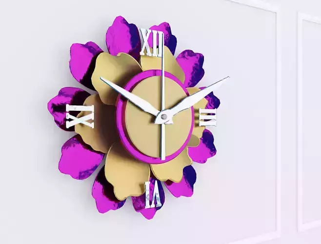 Decorative Metal Clock plants with gold  m8