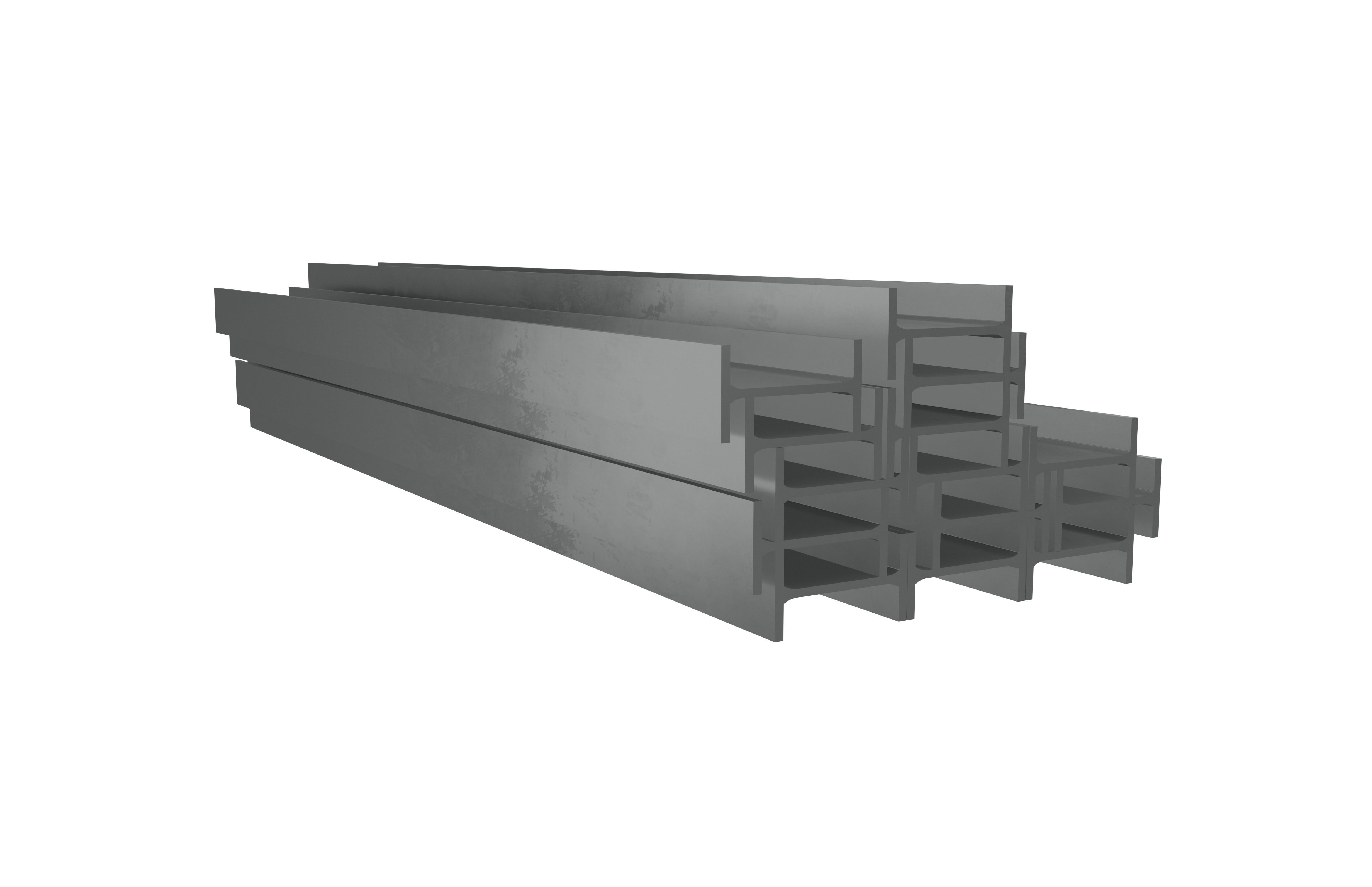 Stacked I Beam v1 001 Low-poly 3D model_2