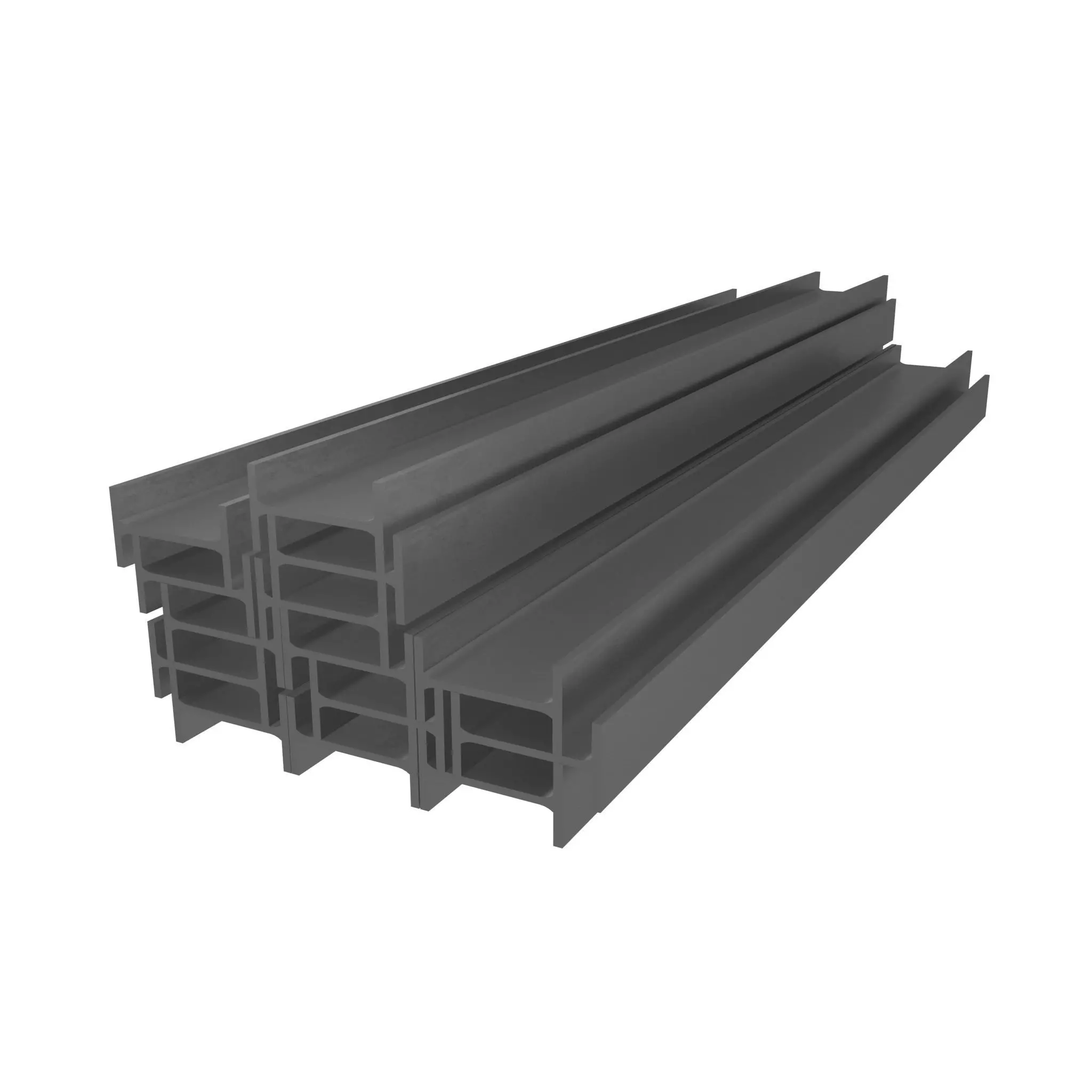 Stacked I Beam v1 001 Low-poly 3D model_0