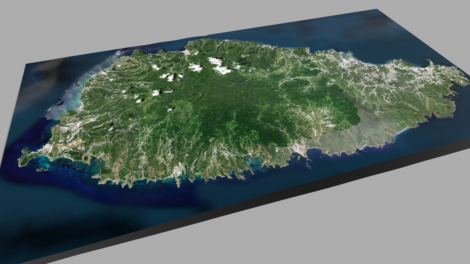 Saint Lucia Island North America 3D model_2