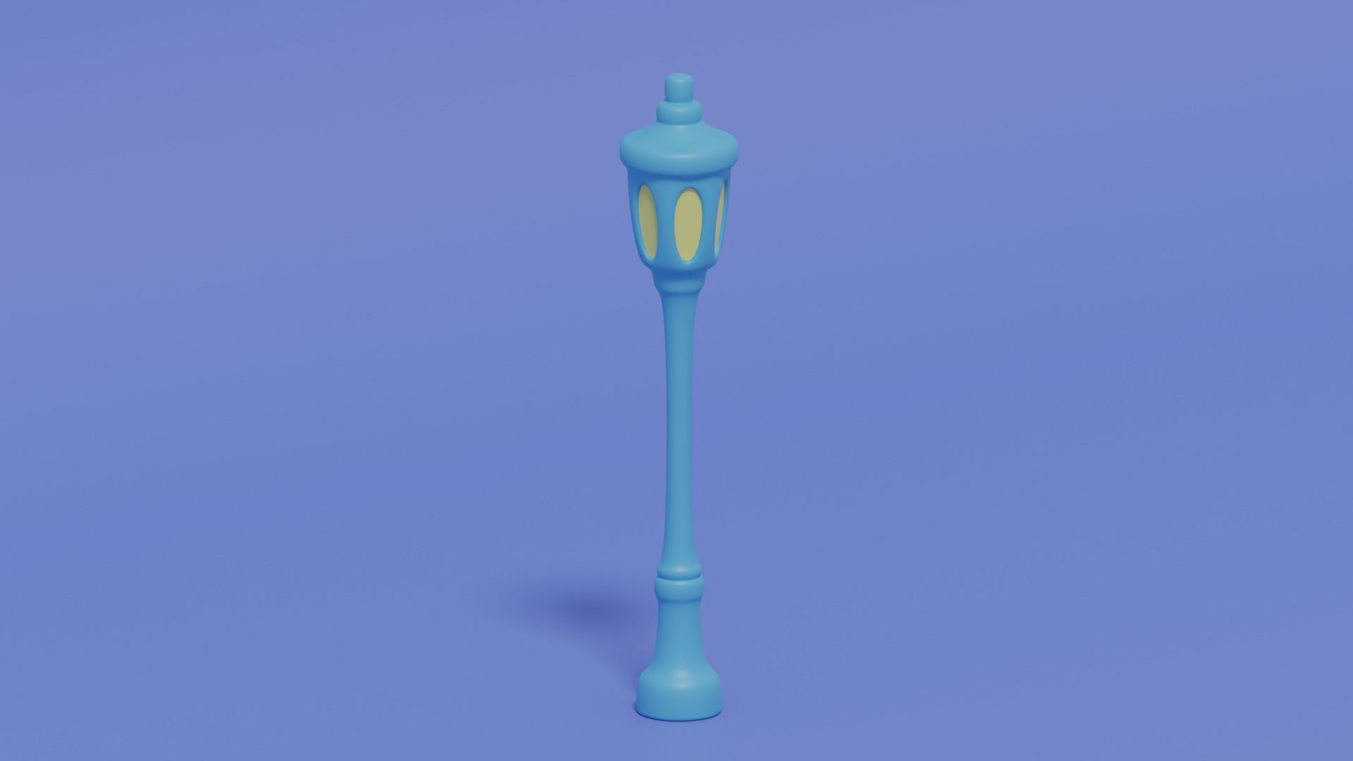 Cartoon Cute Street Light Low-poly 3D model_4