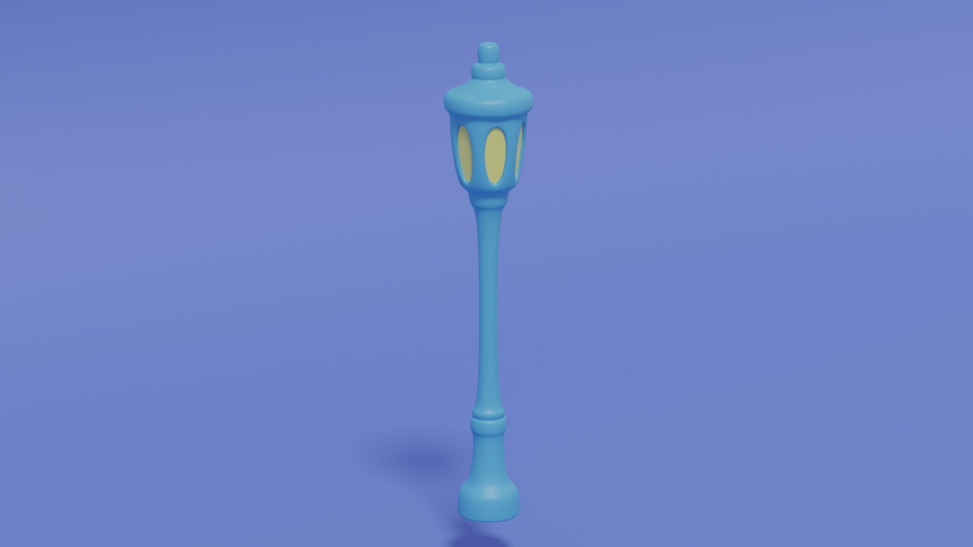 Cartoon Cute Street Light Low-poly 3D model_2