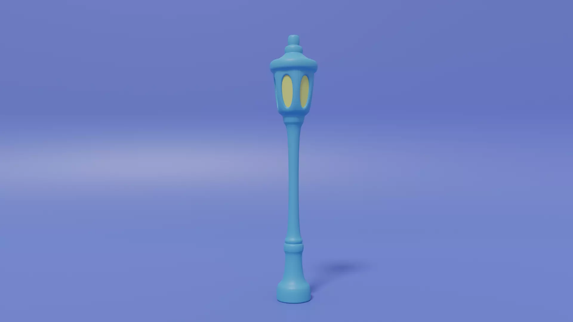 Cartoon Cute Street Light Low-poly 3D model_0