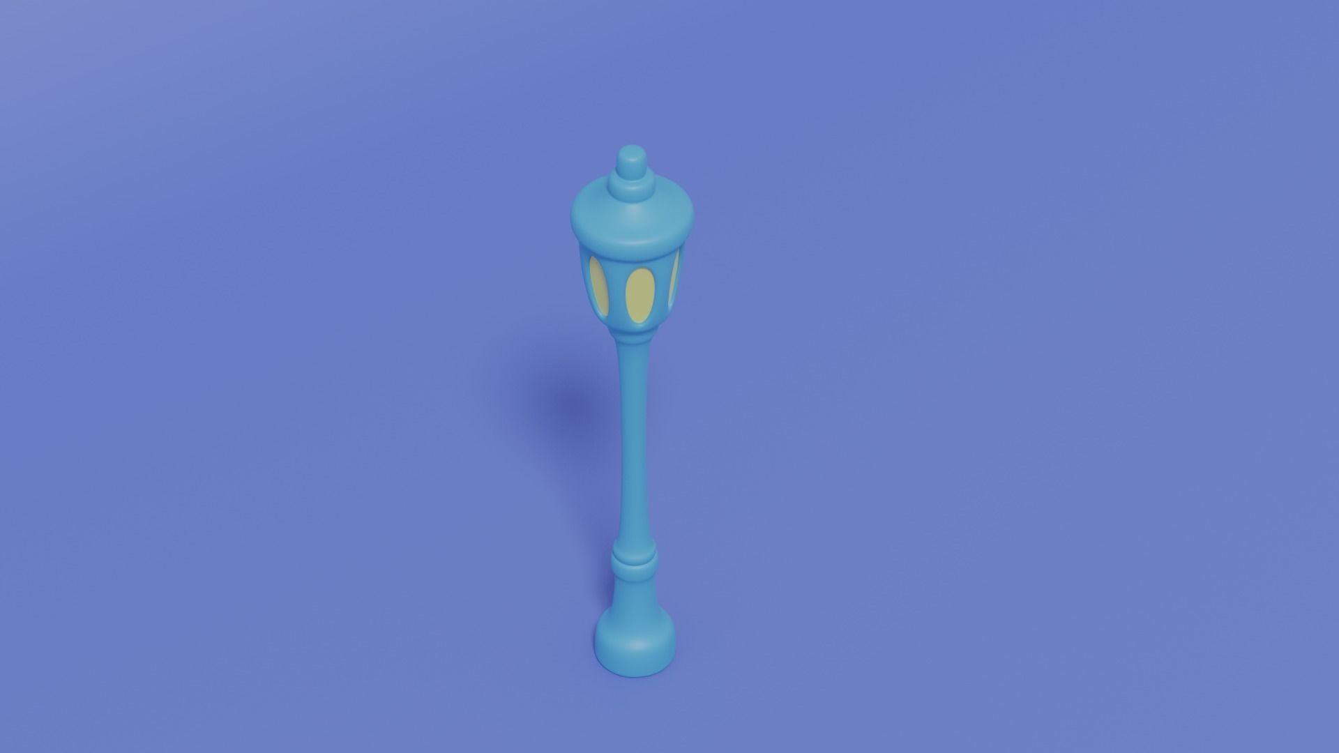 Cartoon Cute Street Light Low-poly 3D model_6