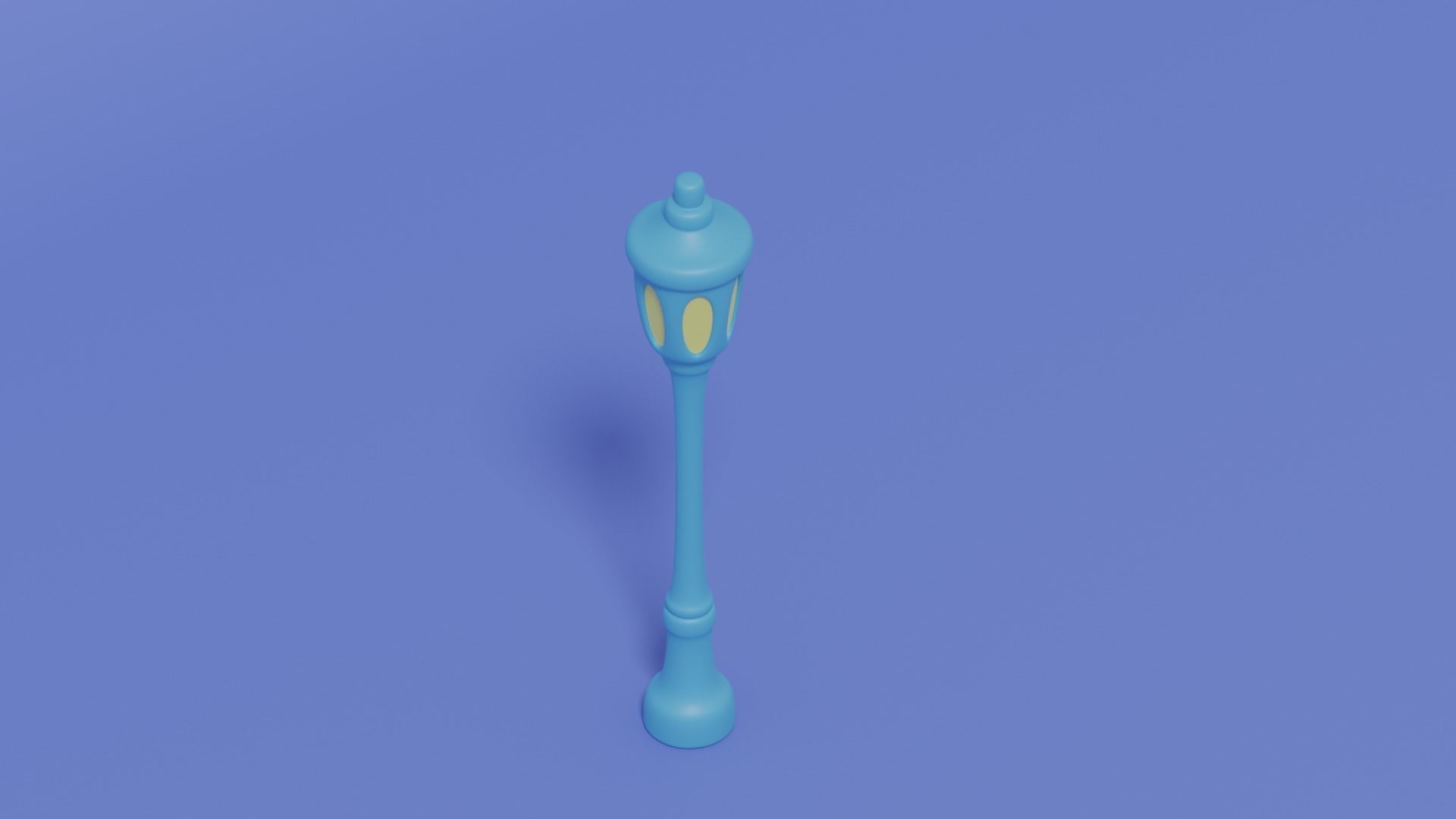Cartoon Cute Street Light Low-poly 3D model_7
