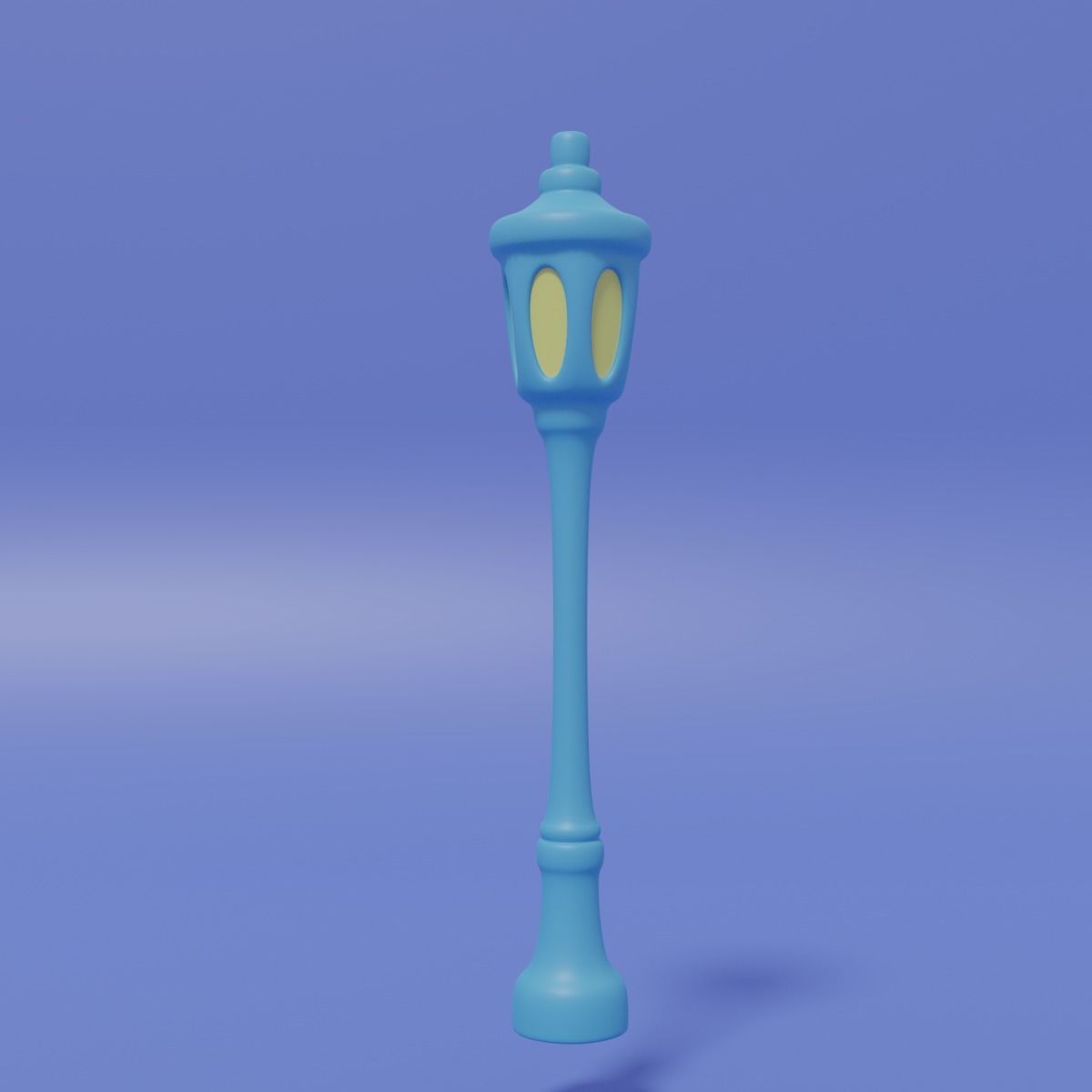 Cartoon Cute Street Light Low-poly 3D model_9