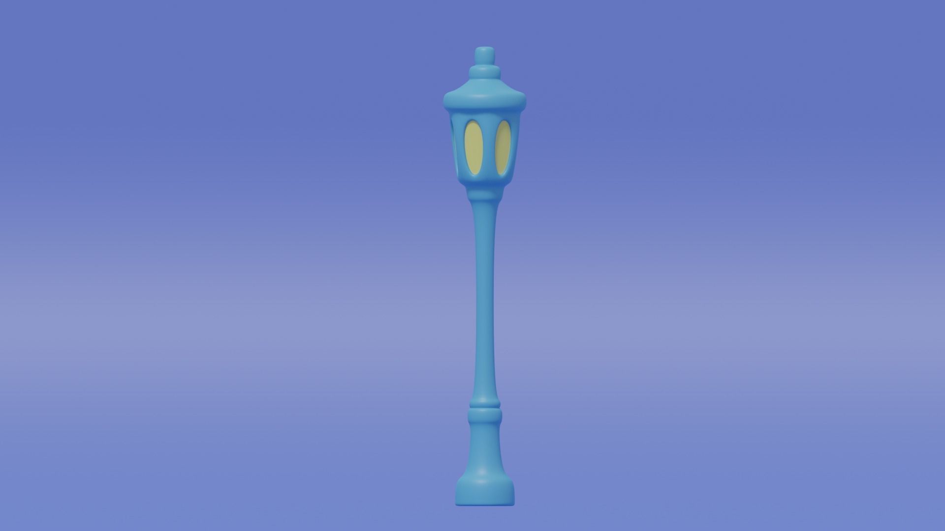 Cartoon Cute Street Light Low-poly 3D model_1