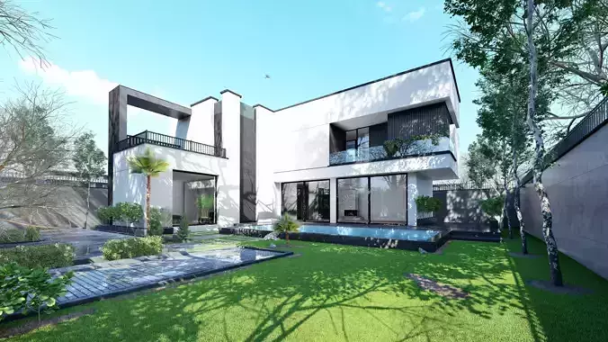 duplex villa 3D model