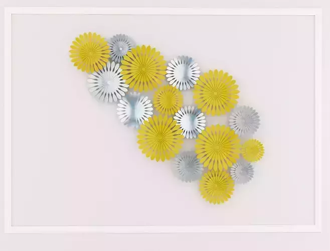 Decorative Metal plants with gold stainless  m10