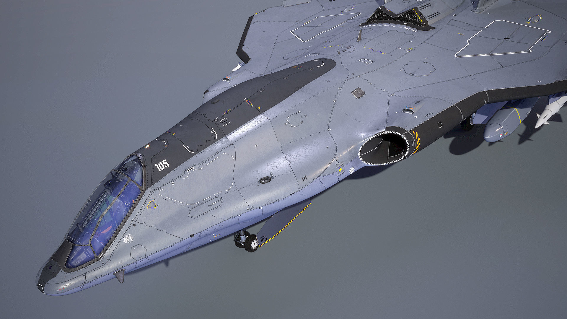 Sci-fi Multi-purpose Spacefighter 3D model_9