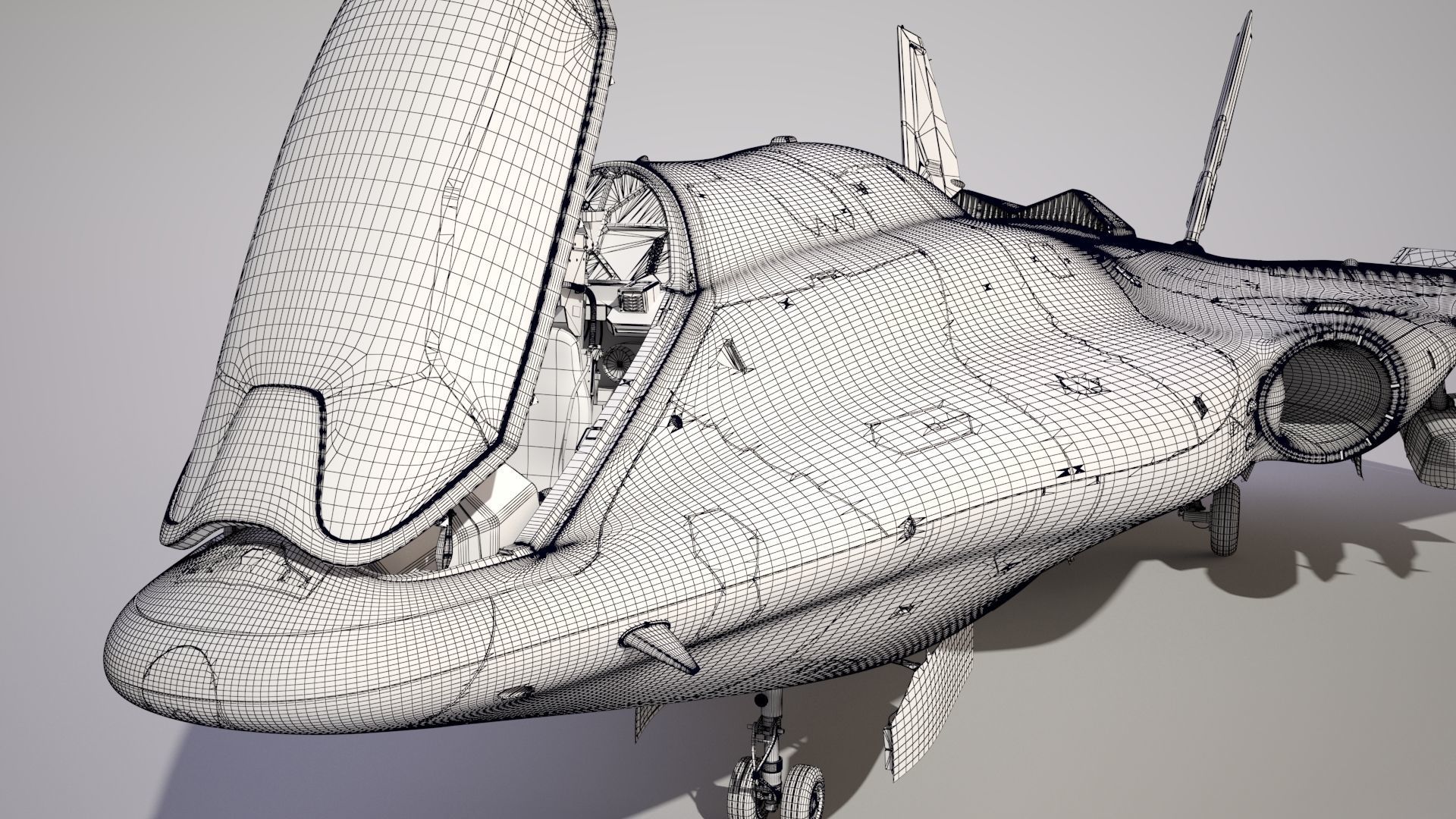Sci-fi Multi-purpose Spacefighter 3D model_35