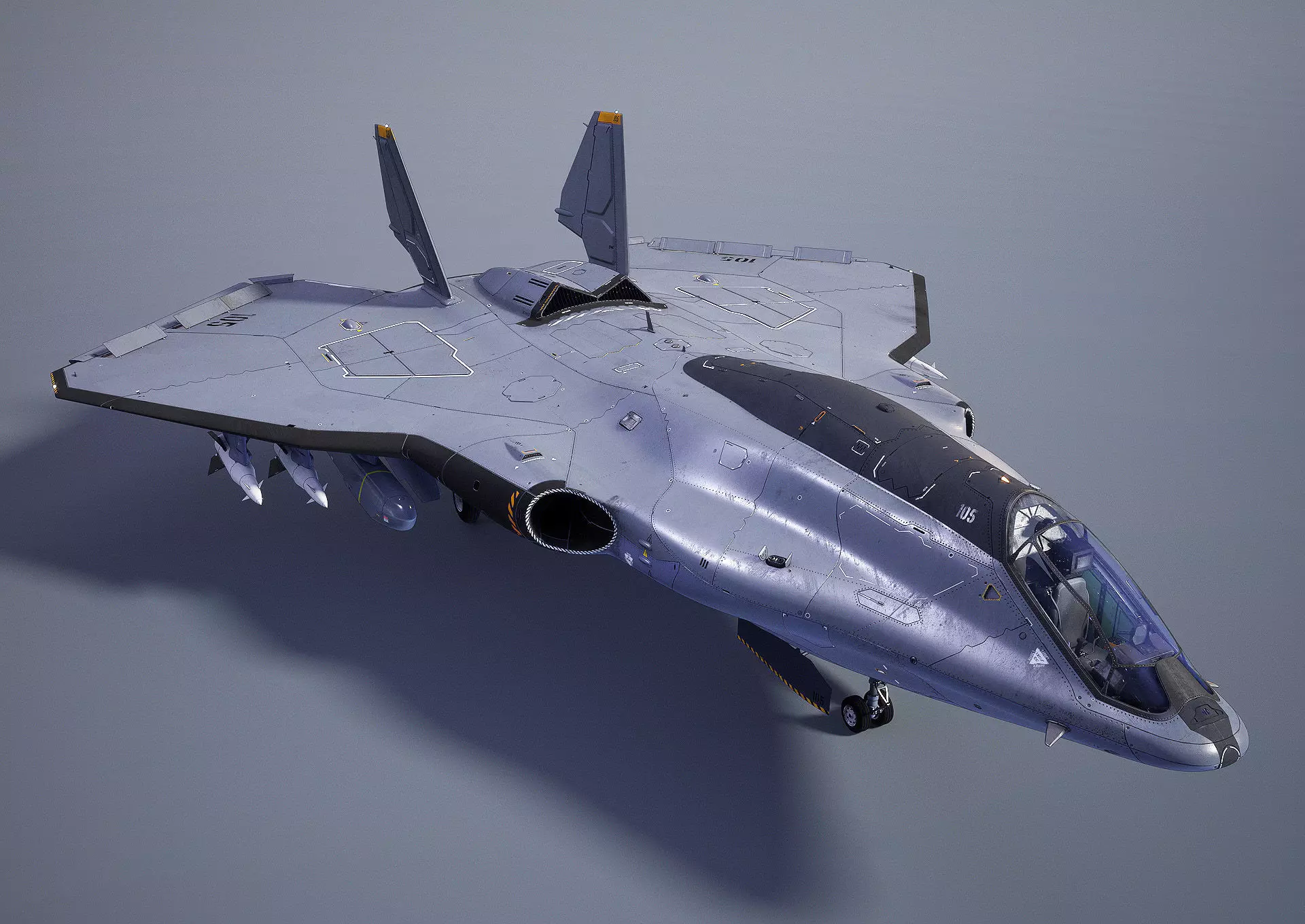Sci-fi Multi-purpose Spacefighter 3D model_0