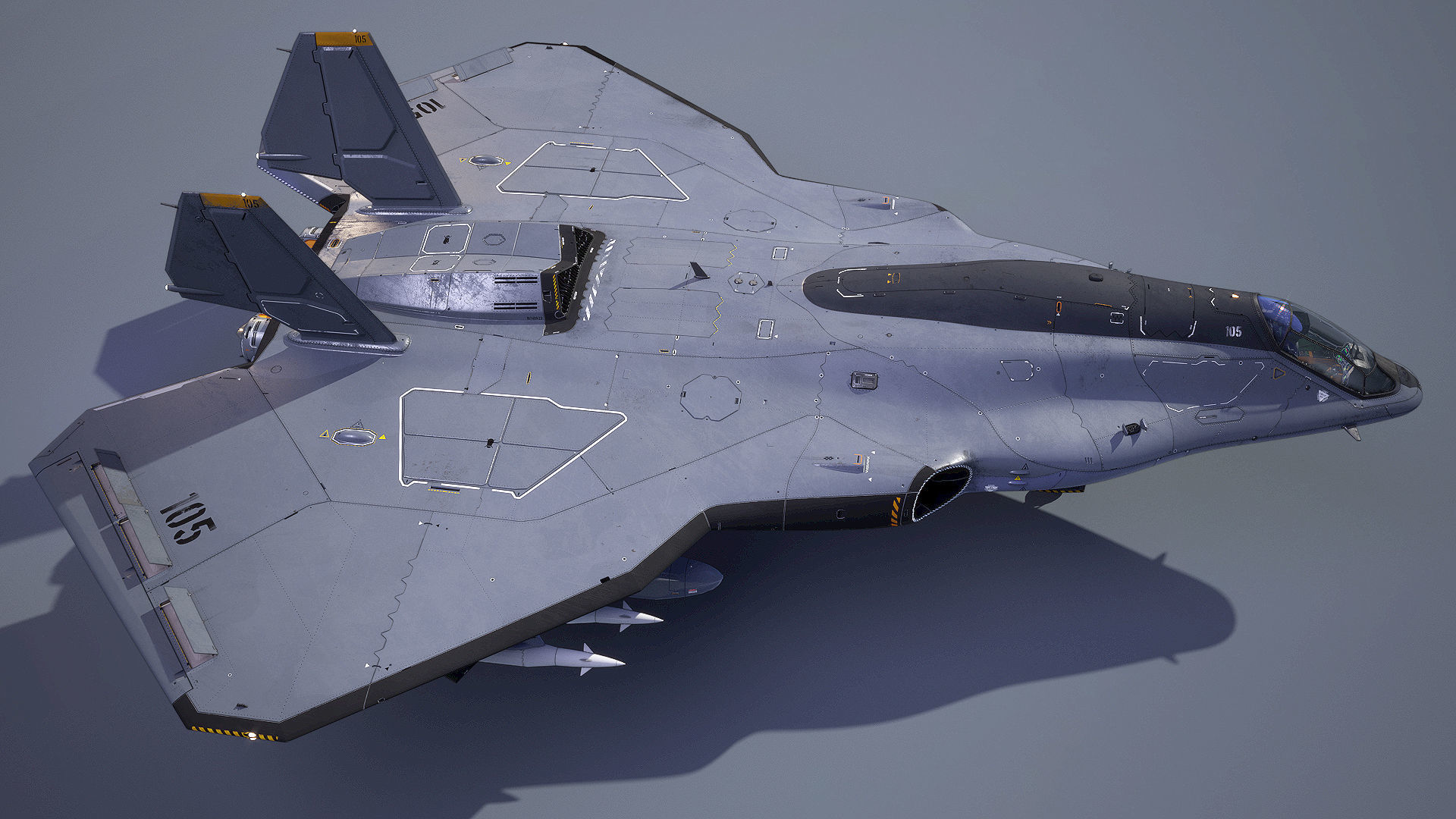 Sci-fi Multi-purpose Spacefighter 3D model_13