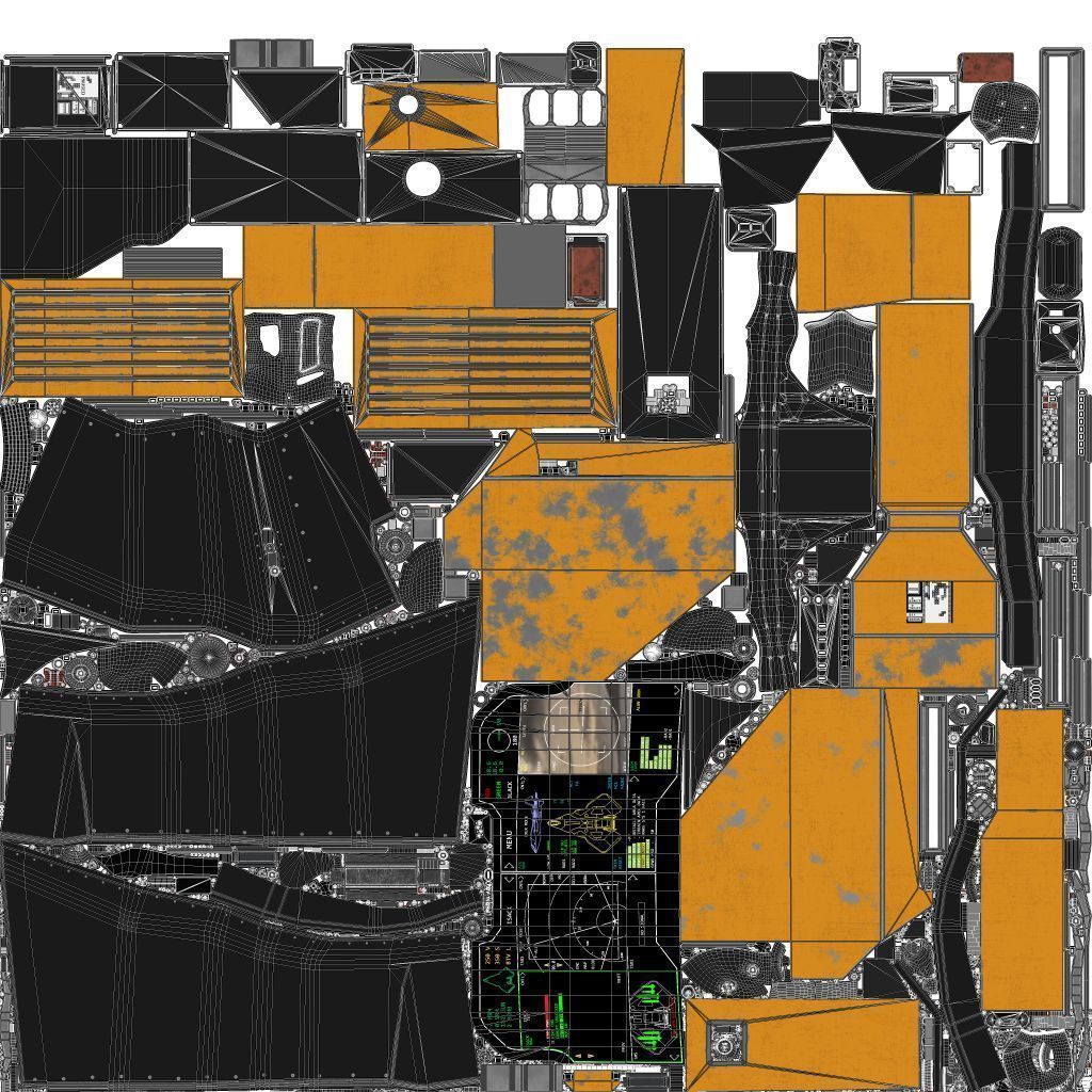 Sci-fi Multi-purpose Spacefighter 3D model_54