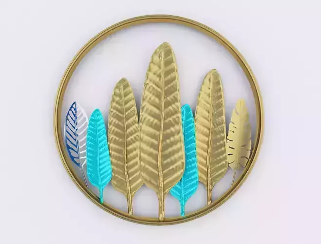 Decorative Metal plants with gold stainless  m9