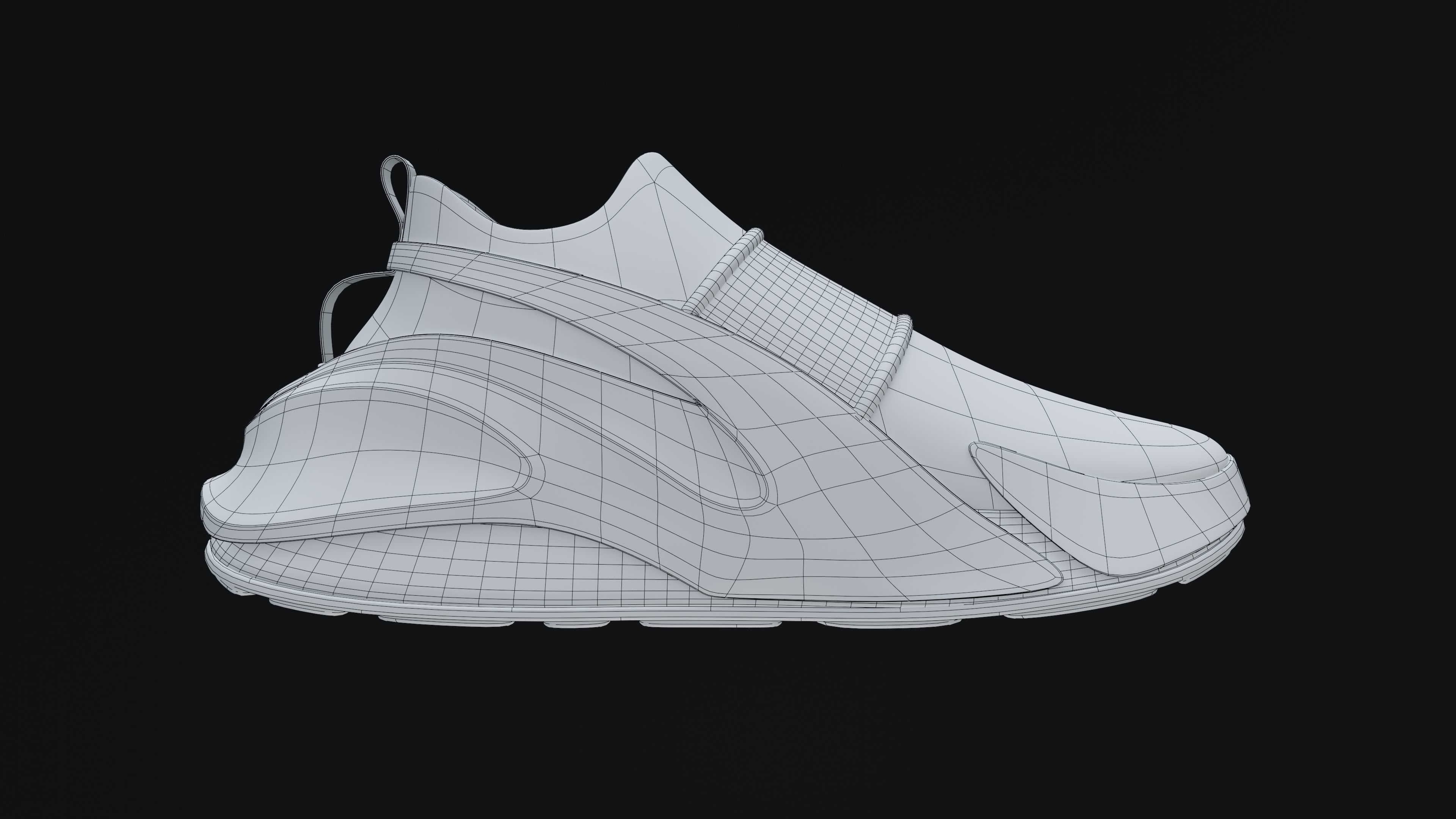 Sneakers Low-poly 3D model_8