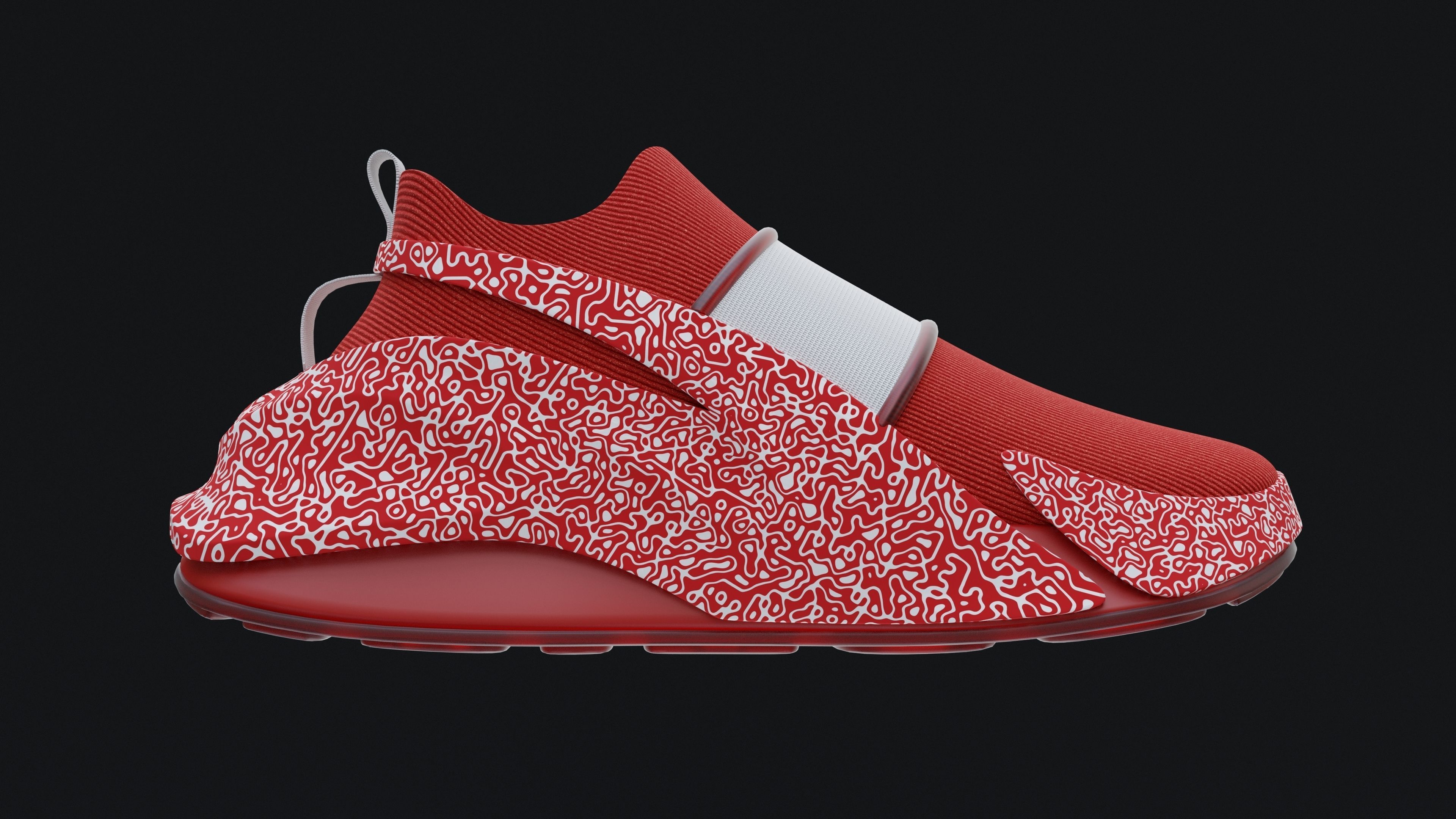 Sneakers Low-poly 3D model_2