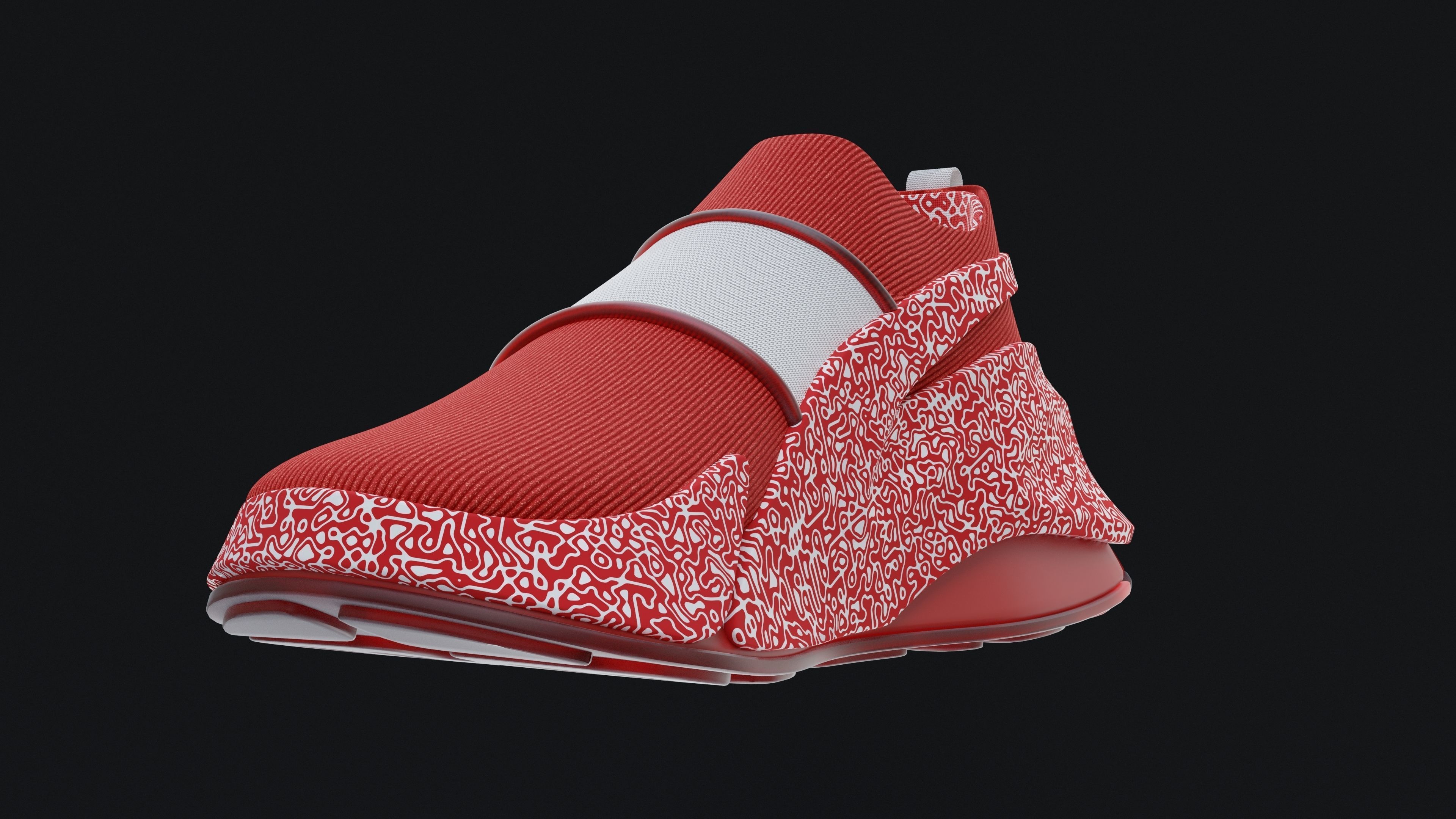 Sneakers Low-poly 3D model_3