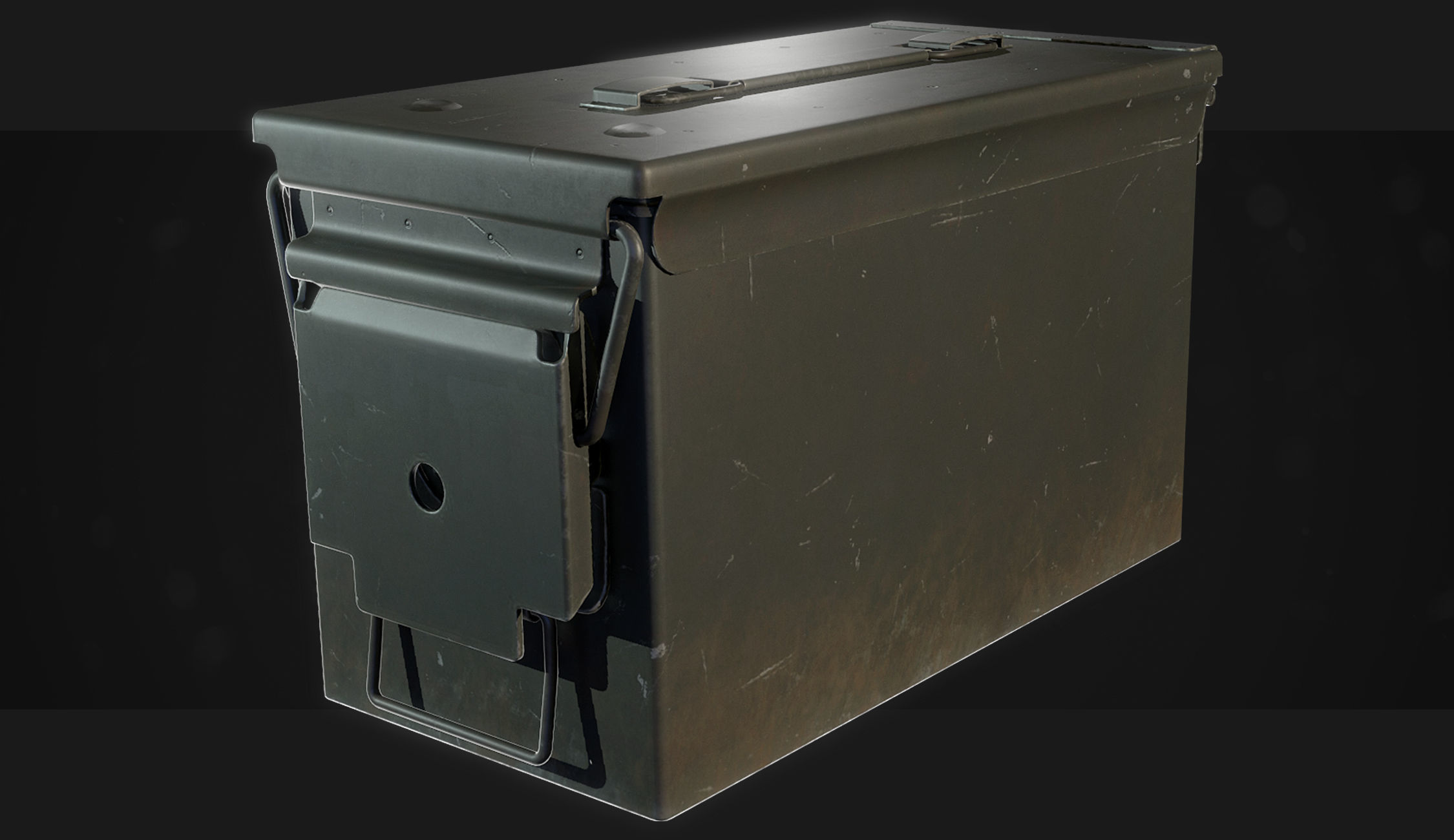 50 Cal Ammo Box Low-poly 3D model_3