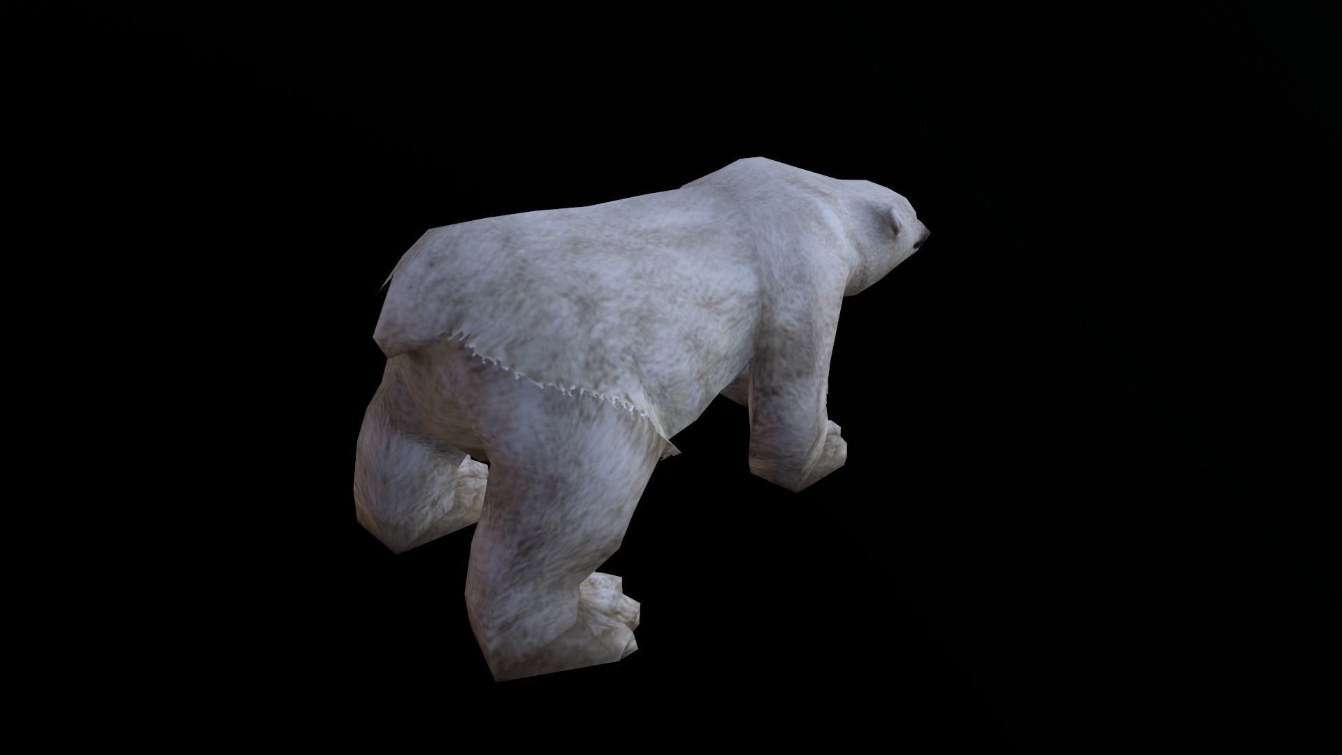 low-poly animated polar bear Low-poly 3D model_8