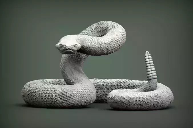 Rattlesnake snake 3D print model